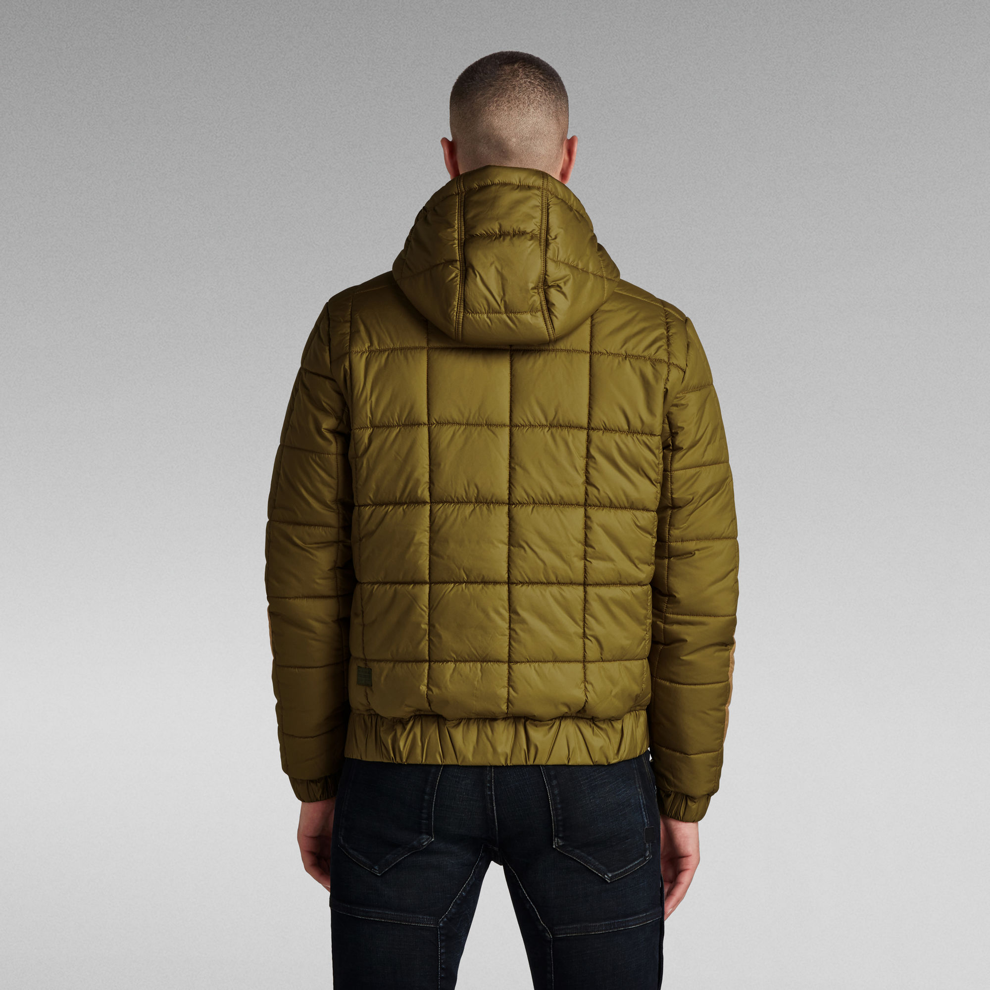 Meefic Square Quilted Hooded Jacket | Brown | G-Star RAW®