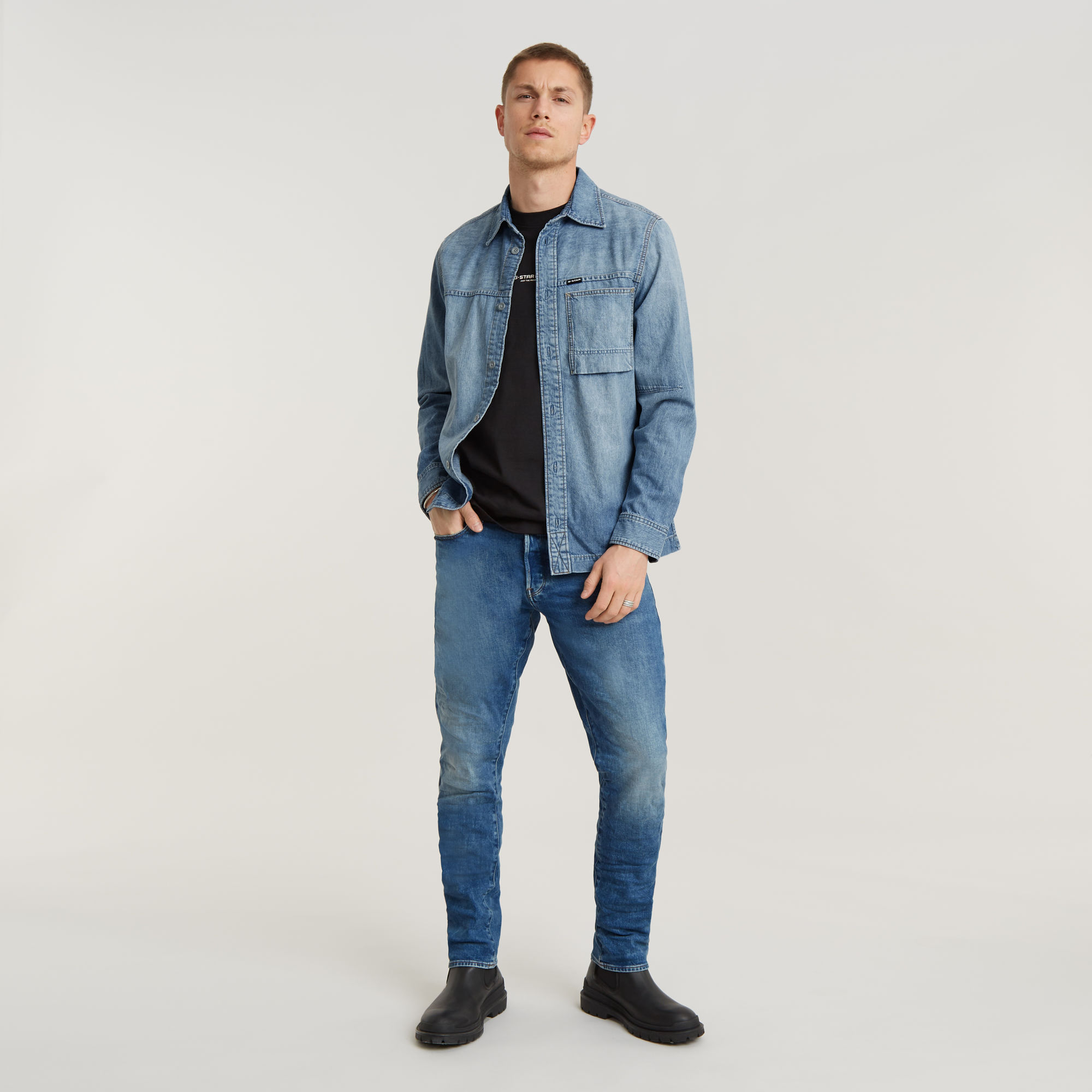 3301 Regular Tapered Jeans | Medium blue | G-Star RAW®