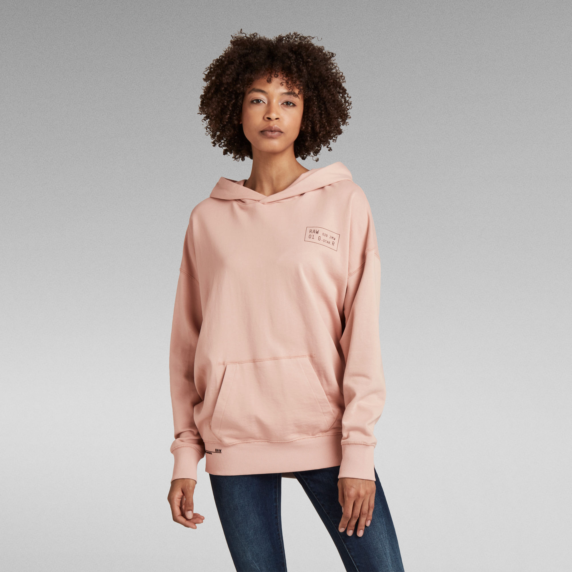 Graphic Back Snaps Hoodie | Pink | G-Star RAW®