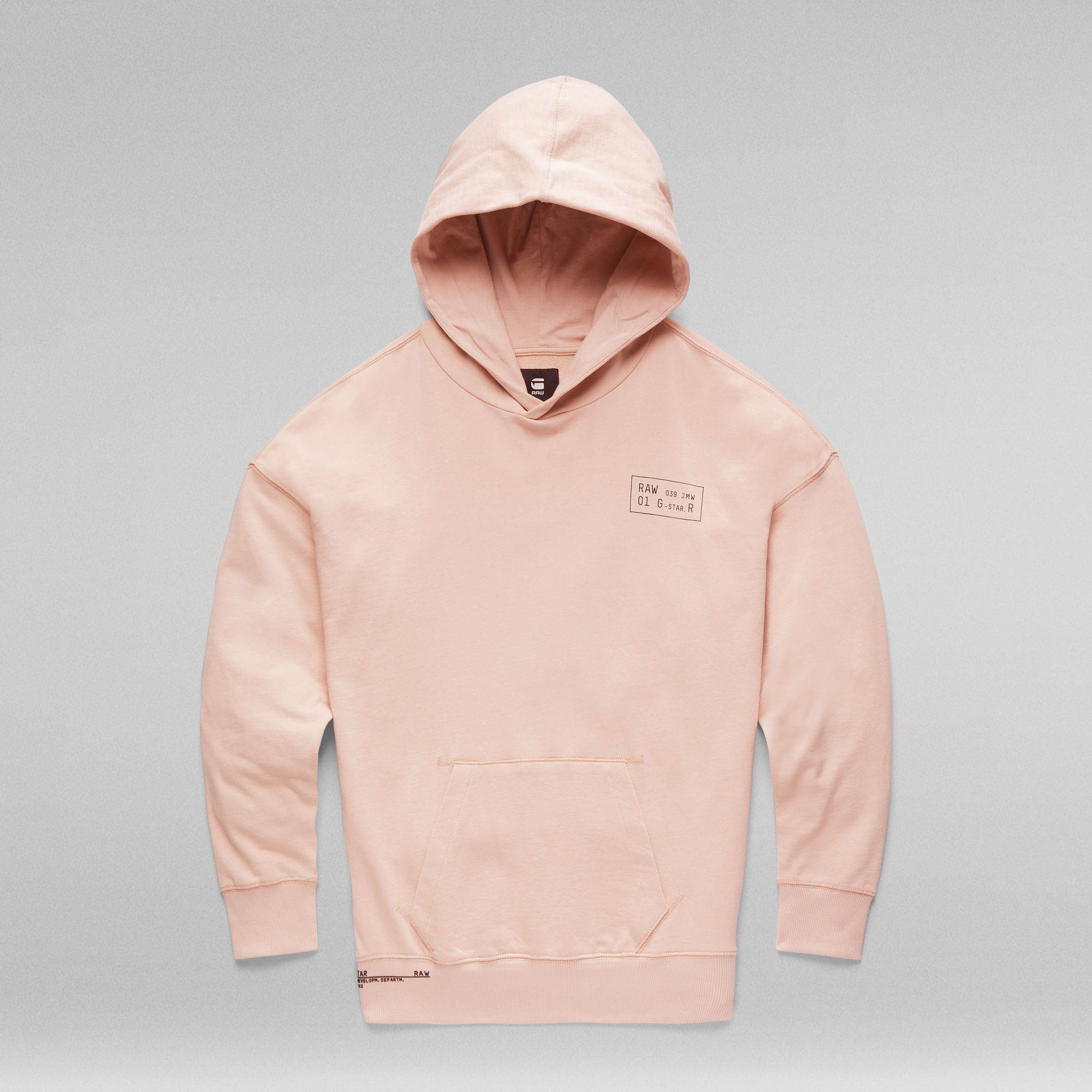 Graphic Back Snaps Hoodie Pink GStar RAW®
