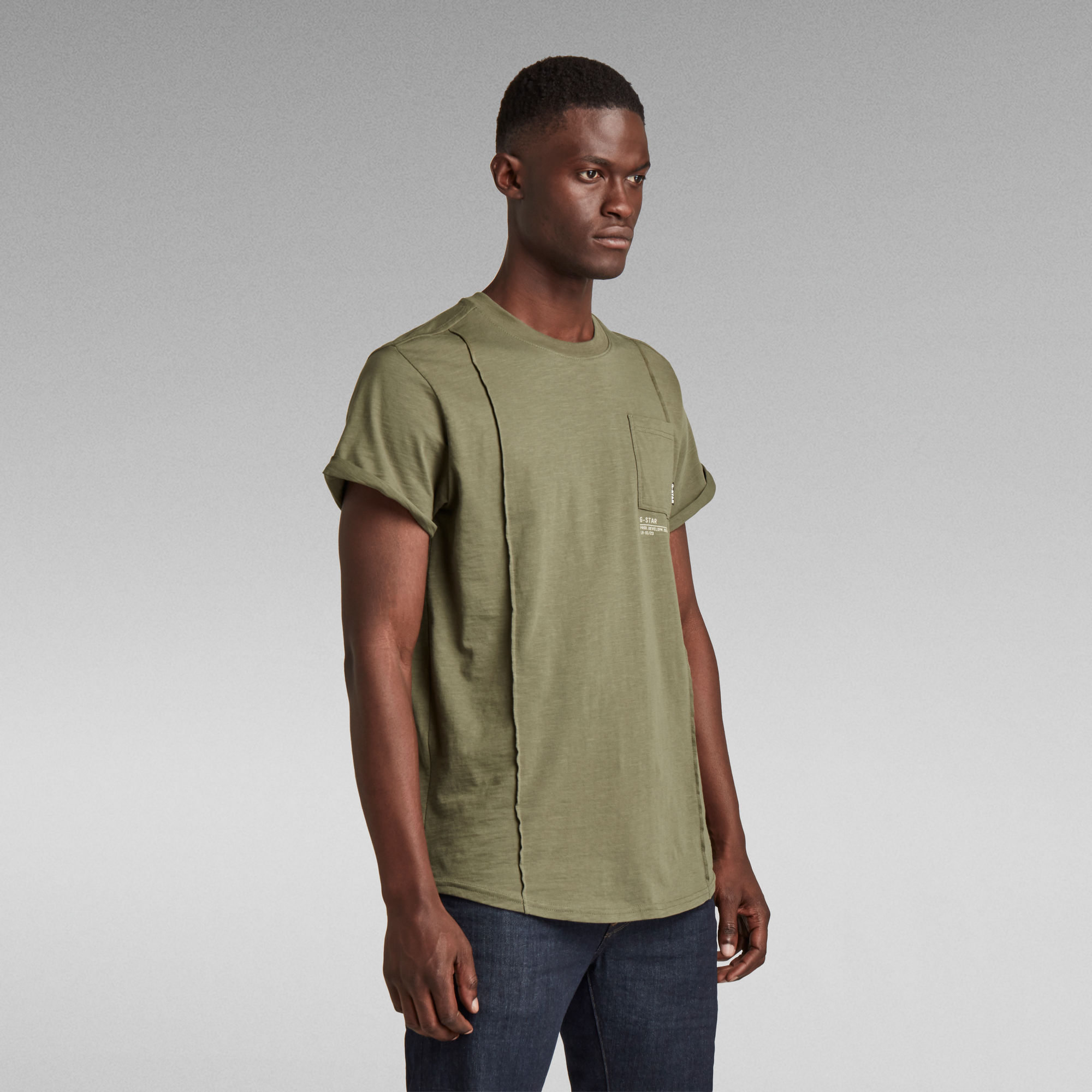 Lash Pocket Back Graphic T Shirt Green G Star Raw®