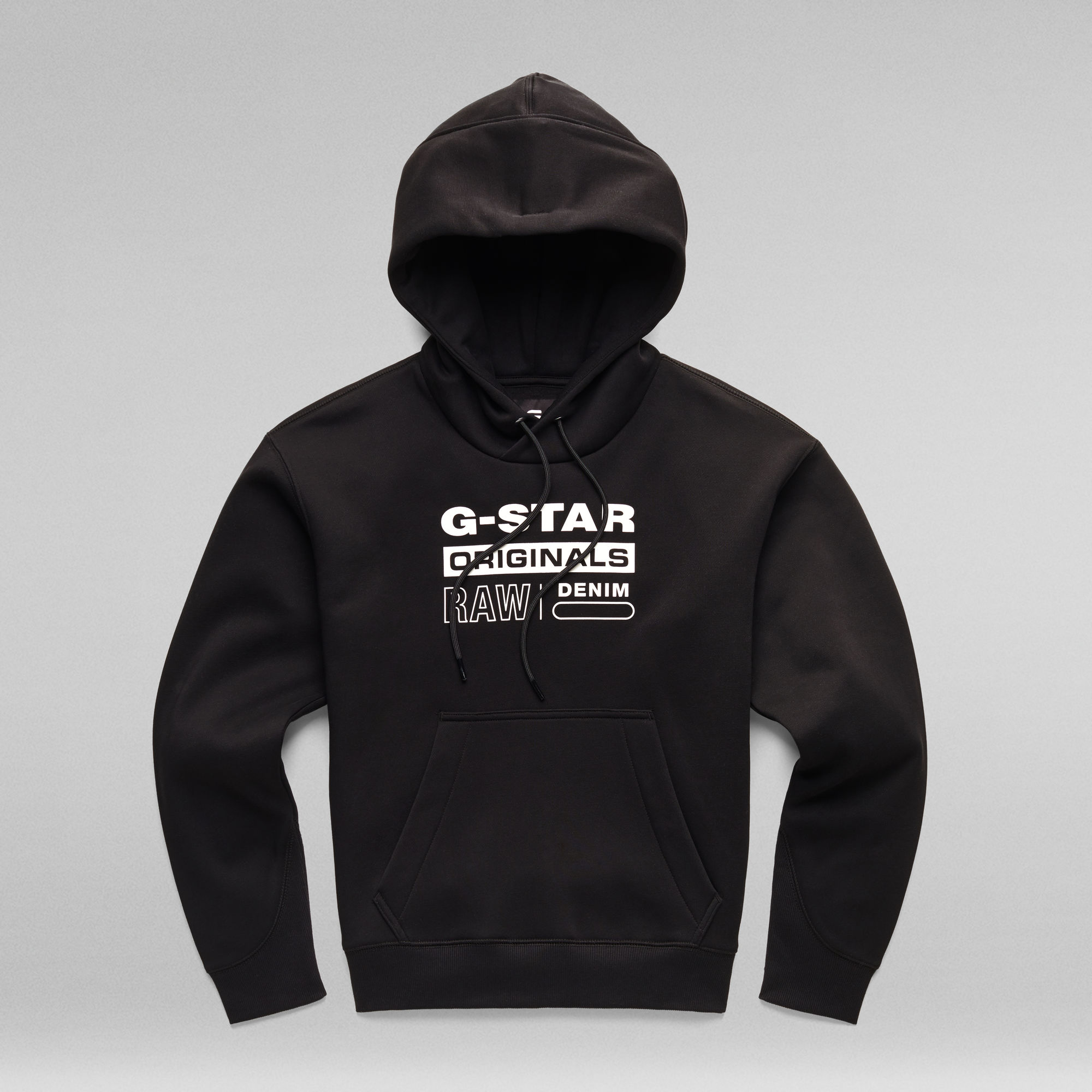 Premium Core Originals Logo Hoodie Dark Black GStar RAW®