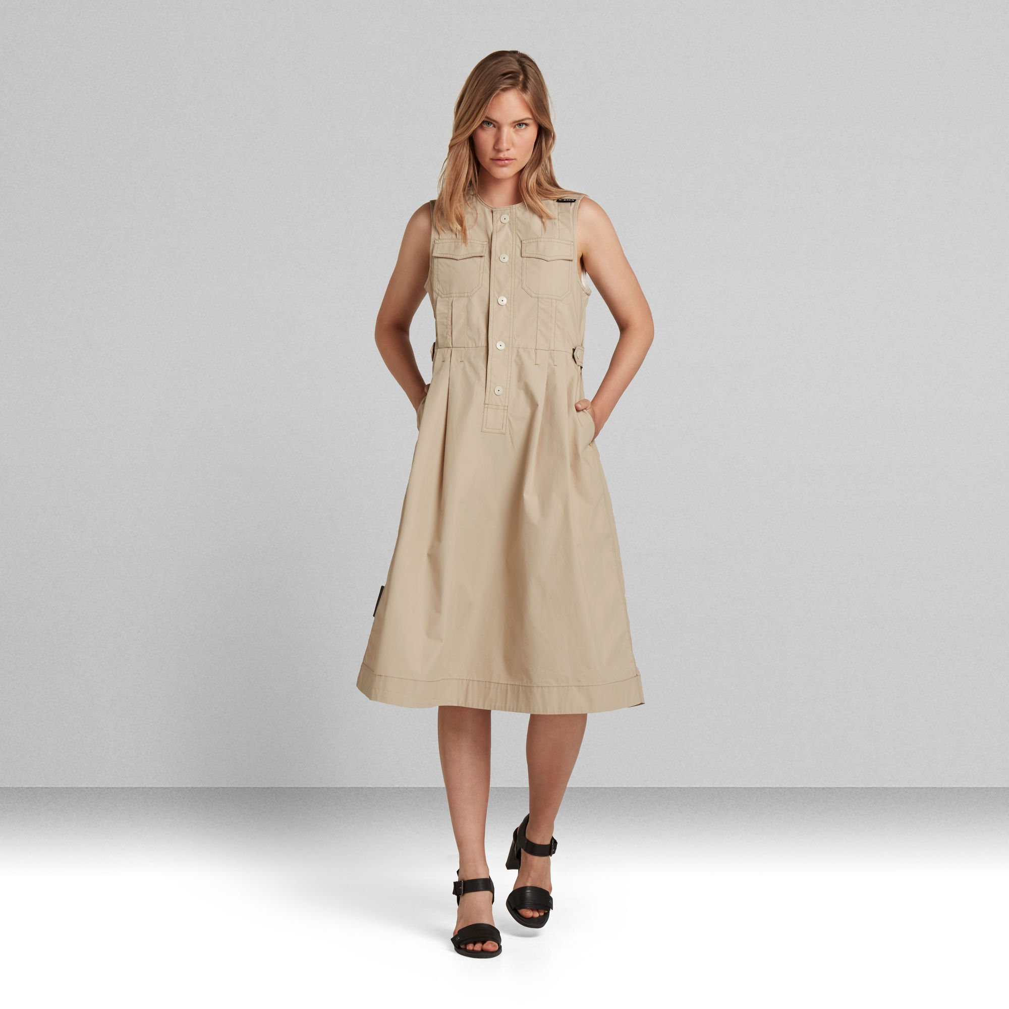 Fit And Flare Dress | Beige | G-Star RAW®
