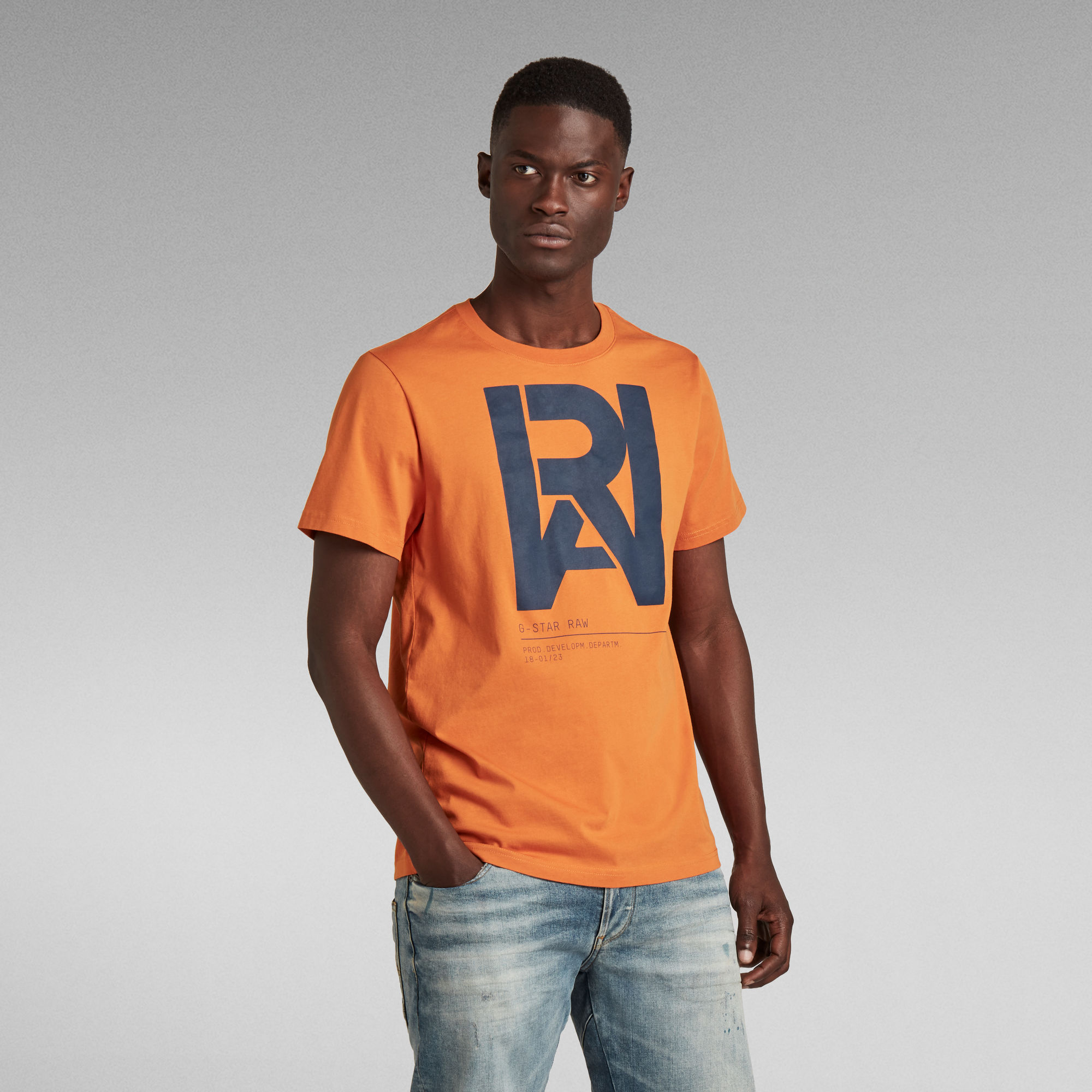 Graphic RAW TShirt Orange GStar RAW®