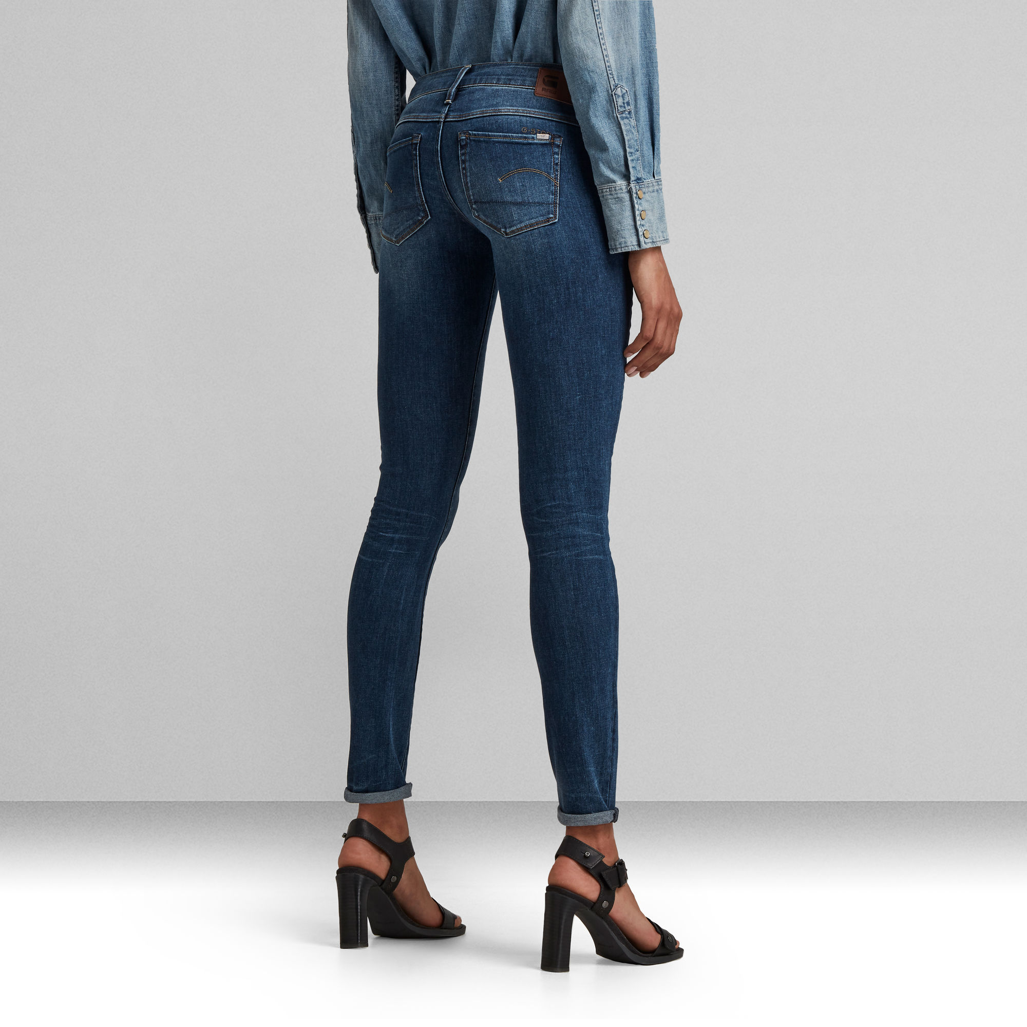 3301 Low Waist Skinny Jeans | Dark blue | G-Star RAW®