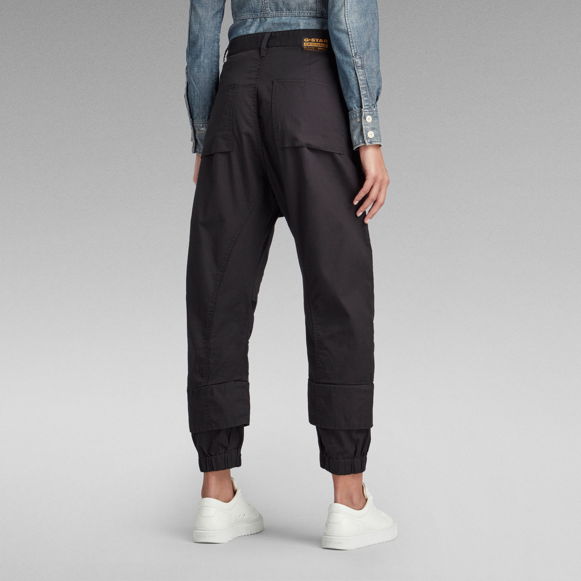 black cargo pants in store