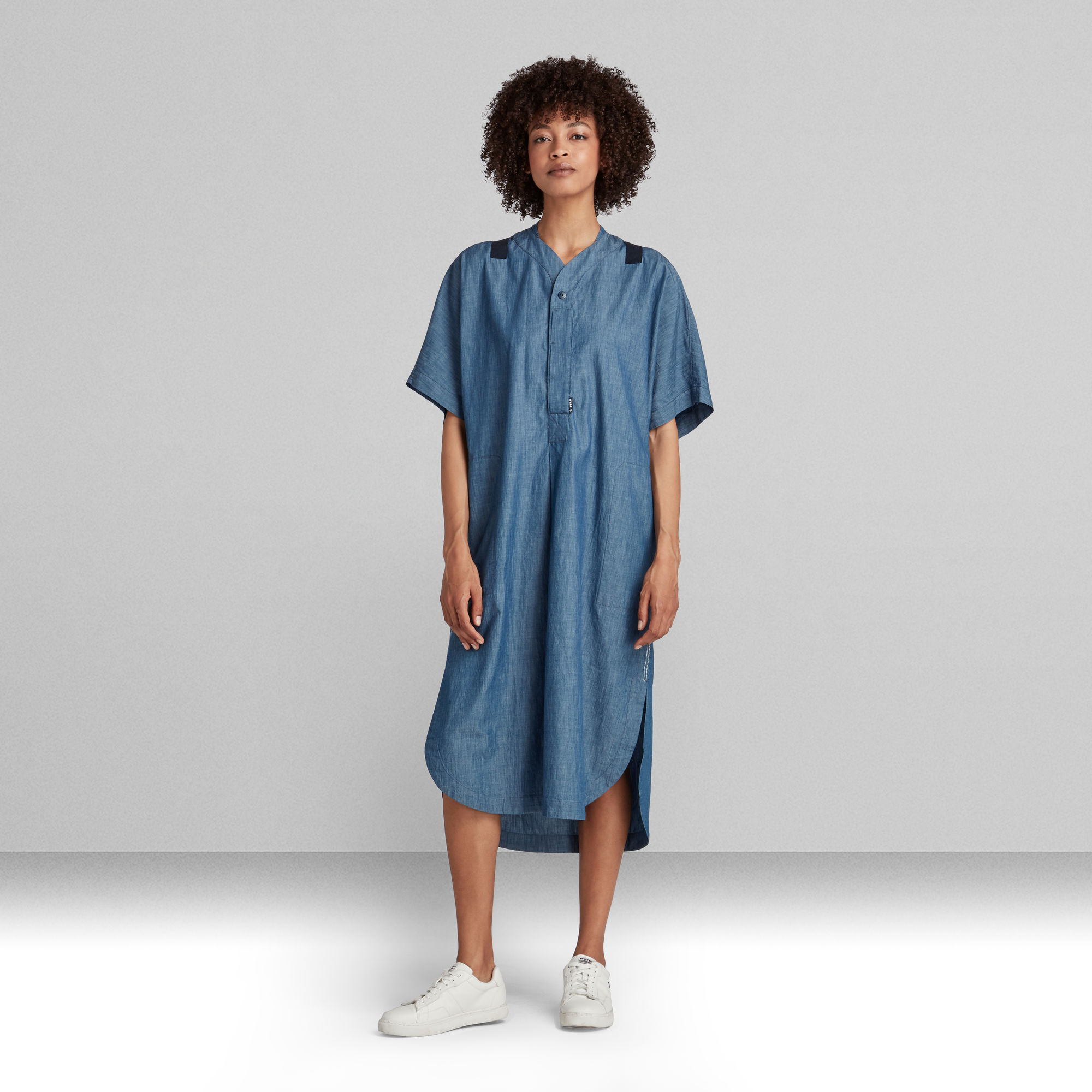 Baseball Scoop Hem Dress | Dark blue | G-Star RAW® US