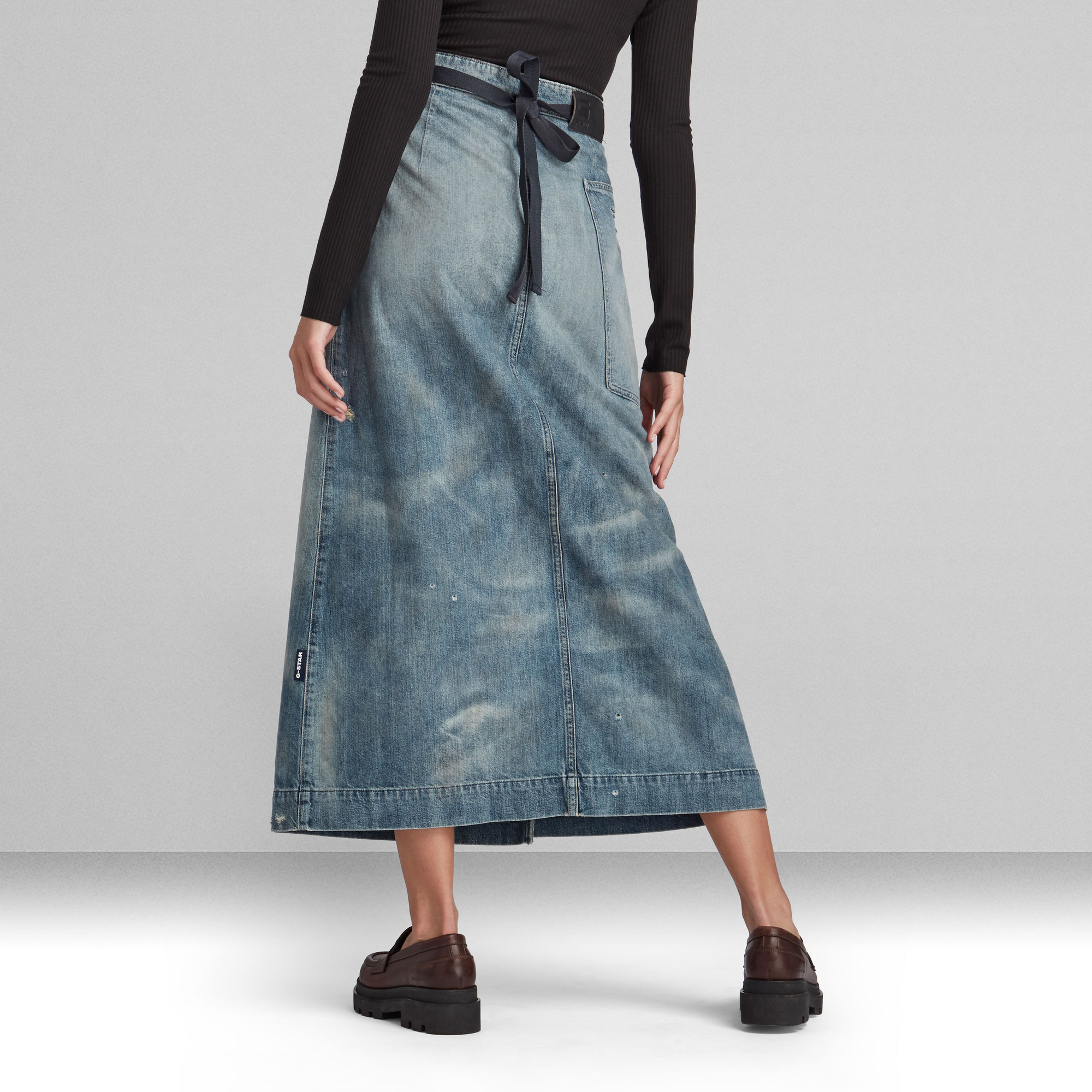 A-Line Maxi Wrap Skirt | Medium blue | G-Star RAW®