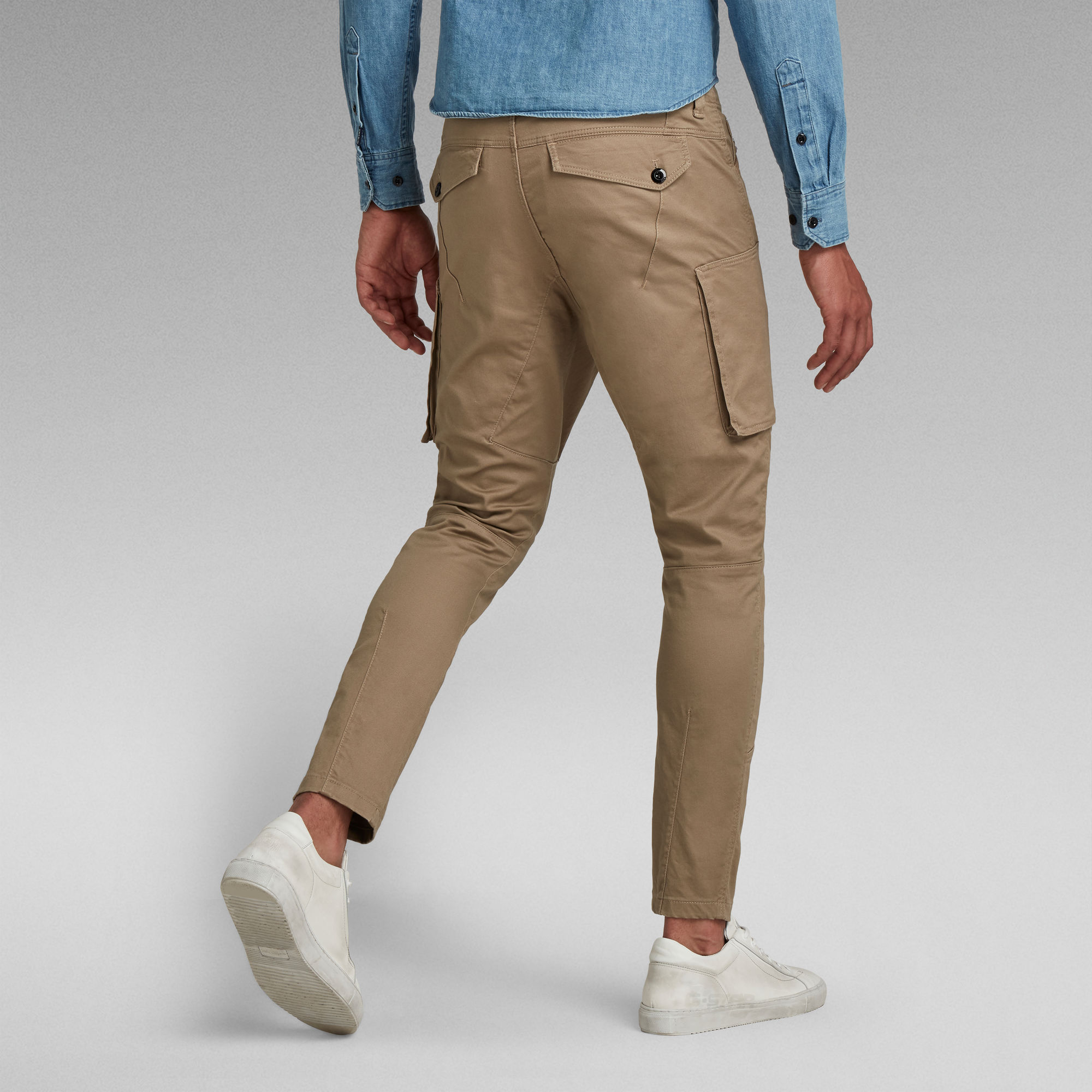 Zip Pocket 3D Skinny Cargo Pants Brown GStar RAW®