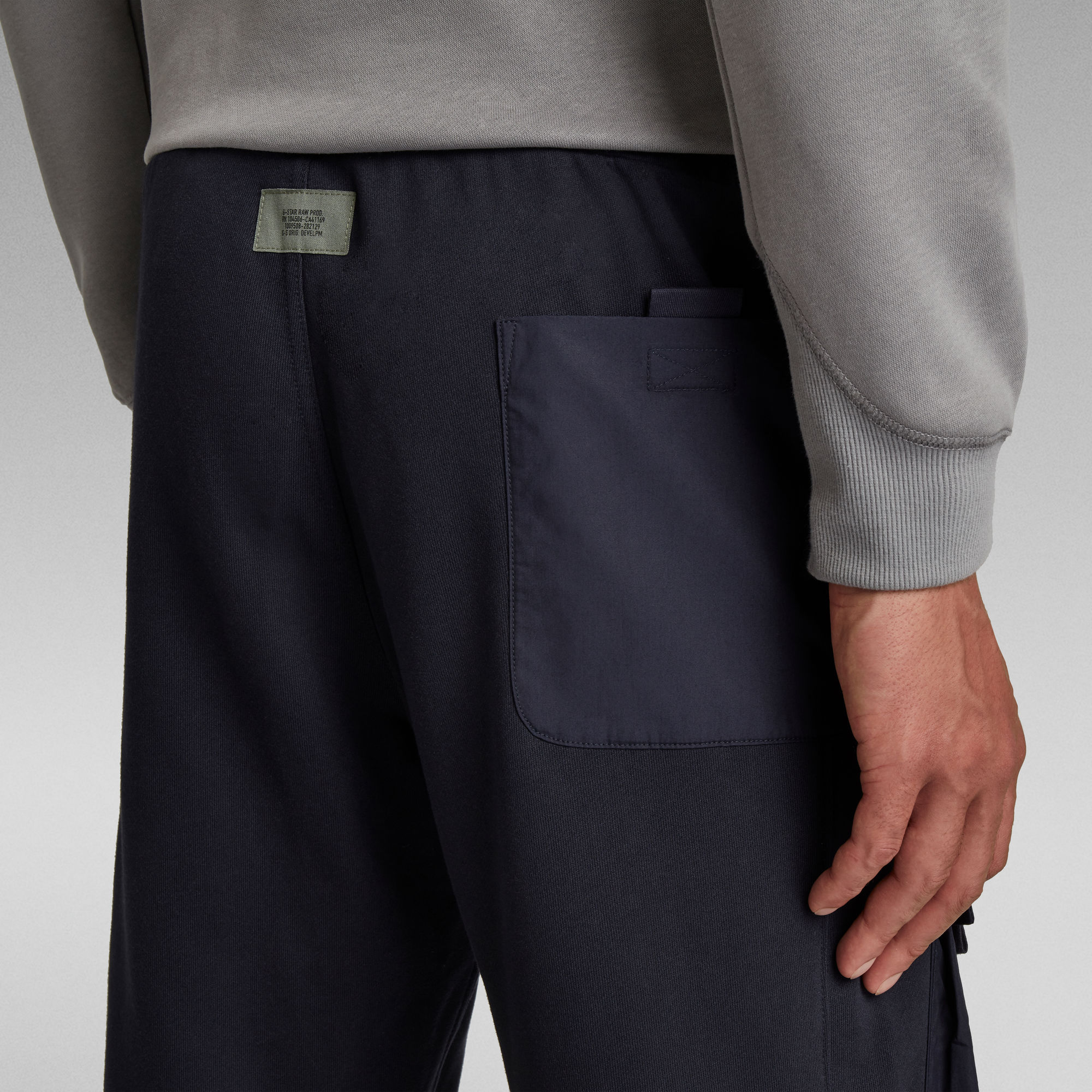 blue cargo sweatpants