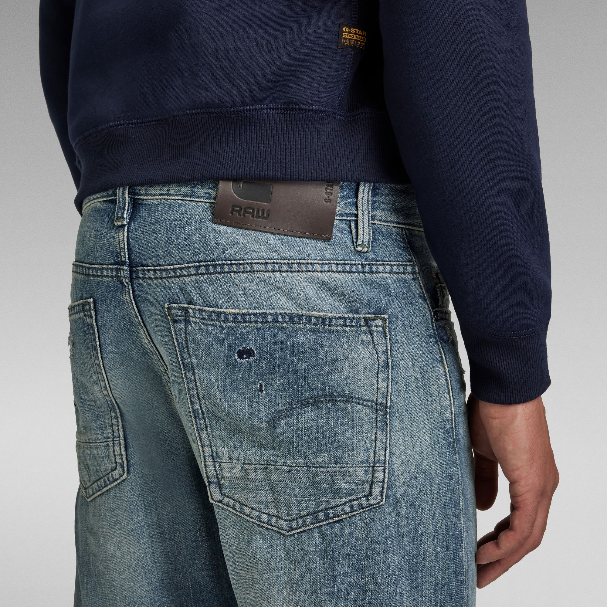 regular blue jeans