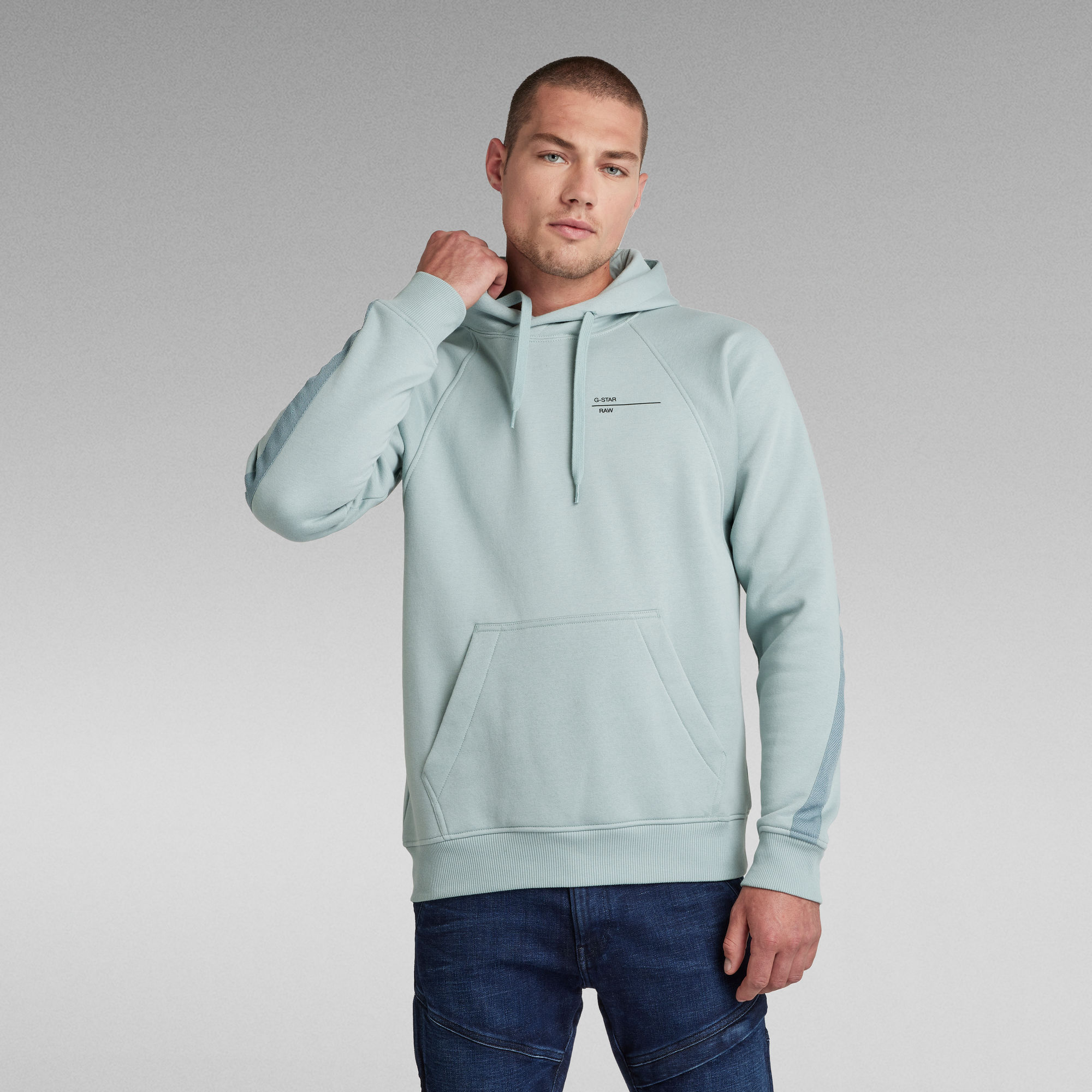 Astra Wrap Hooded Sweater | Light blue | G-Star RAW®