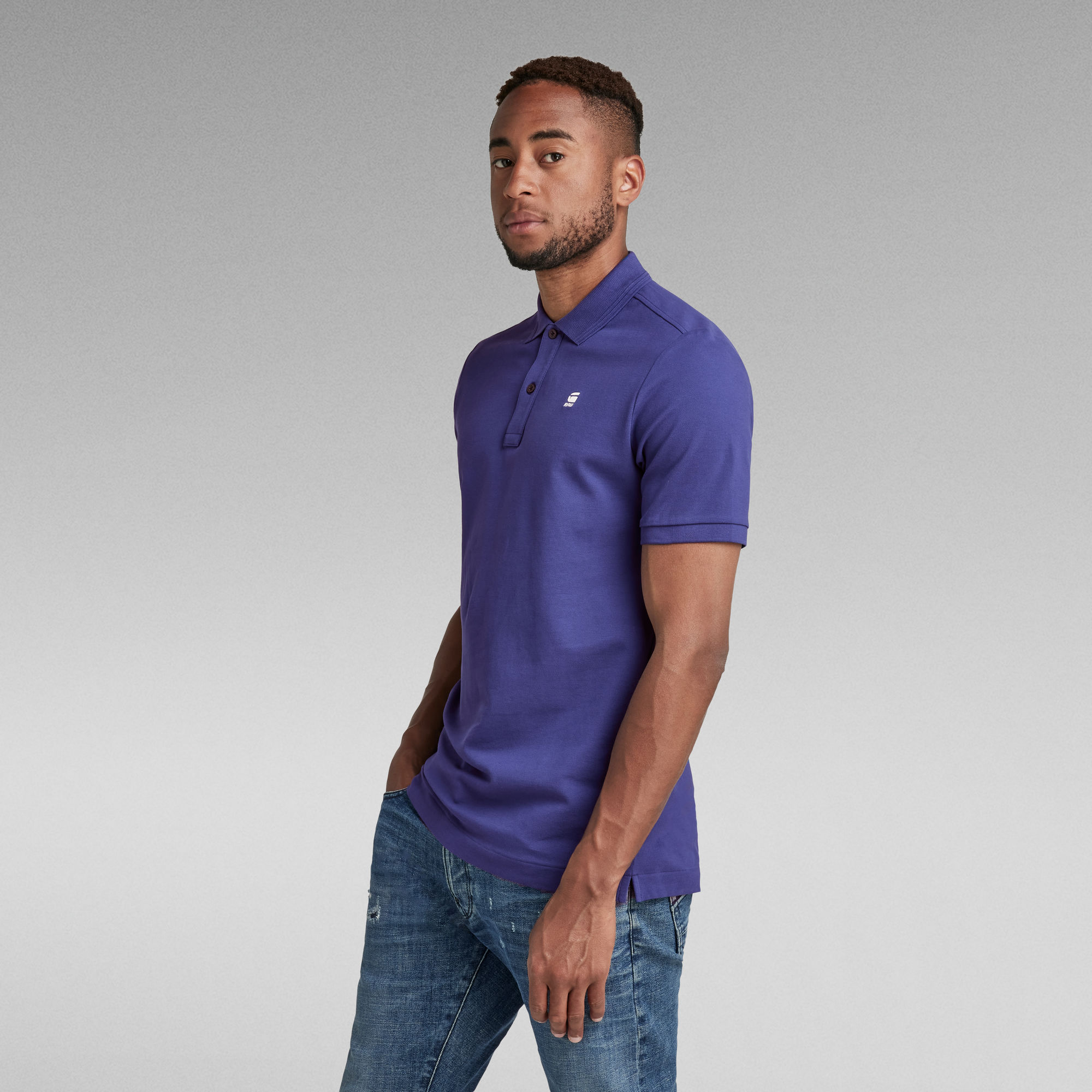 Dunda Slim Poloshirt Mittelblau GStar RAW®