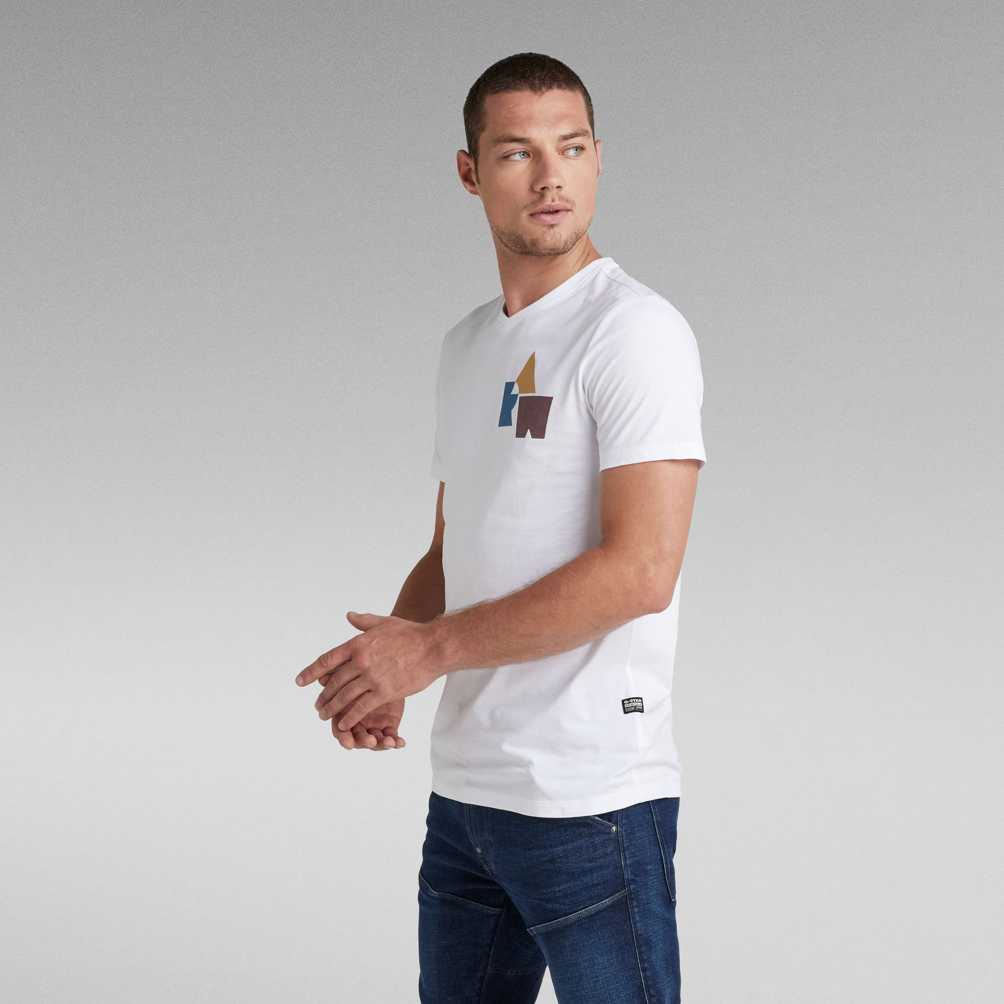 Chest Graphic Slim T Shirt White G Star Raw® 