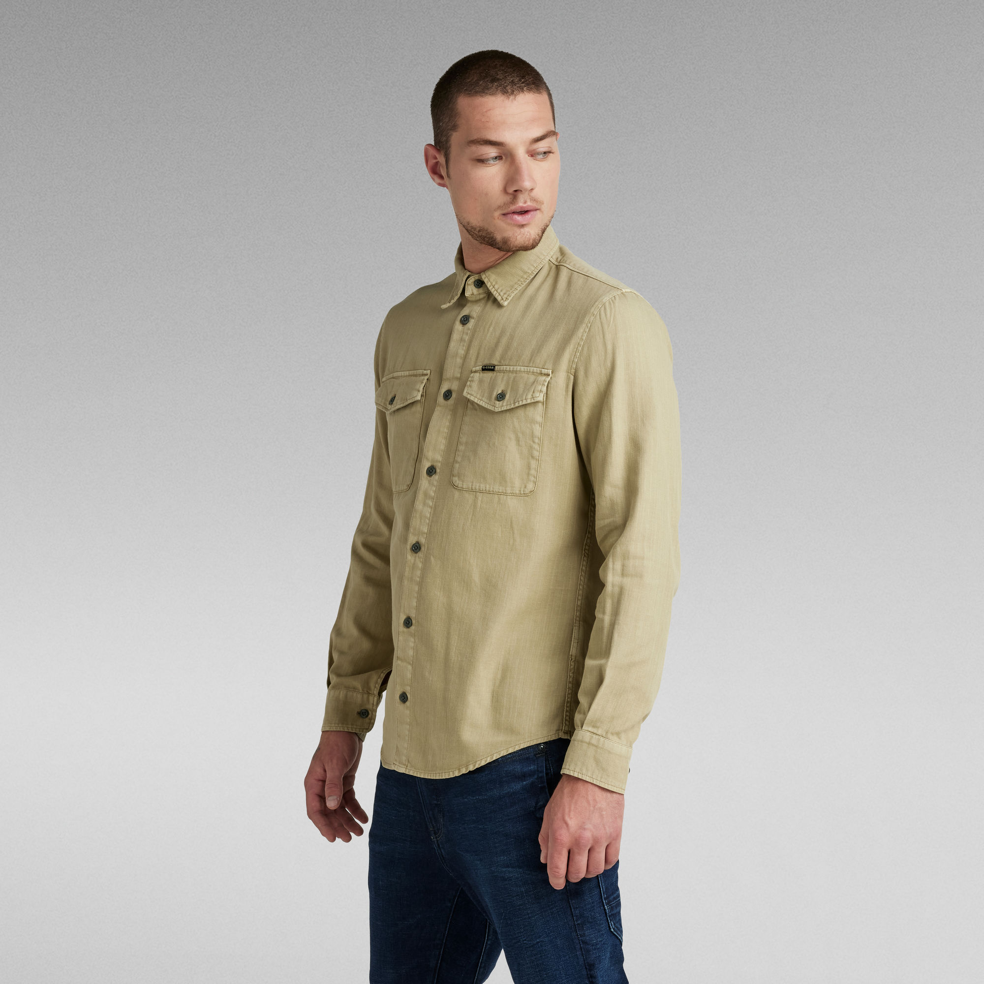 G-STAR Marine Slim Shirt Heren Shirts,groen (Shamrock Gd D19751