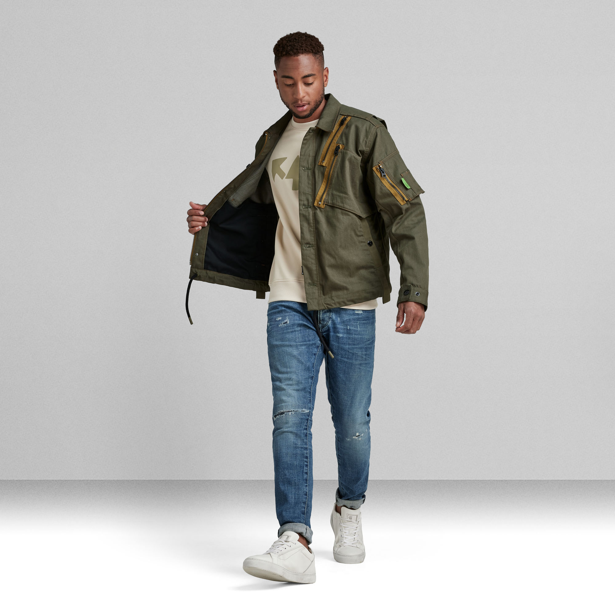 Slanted Pocket Overshirt | Green | G-Star RAW®