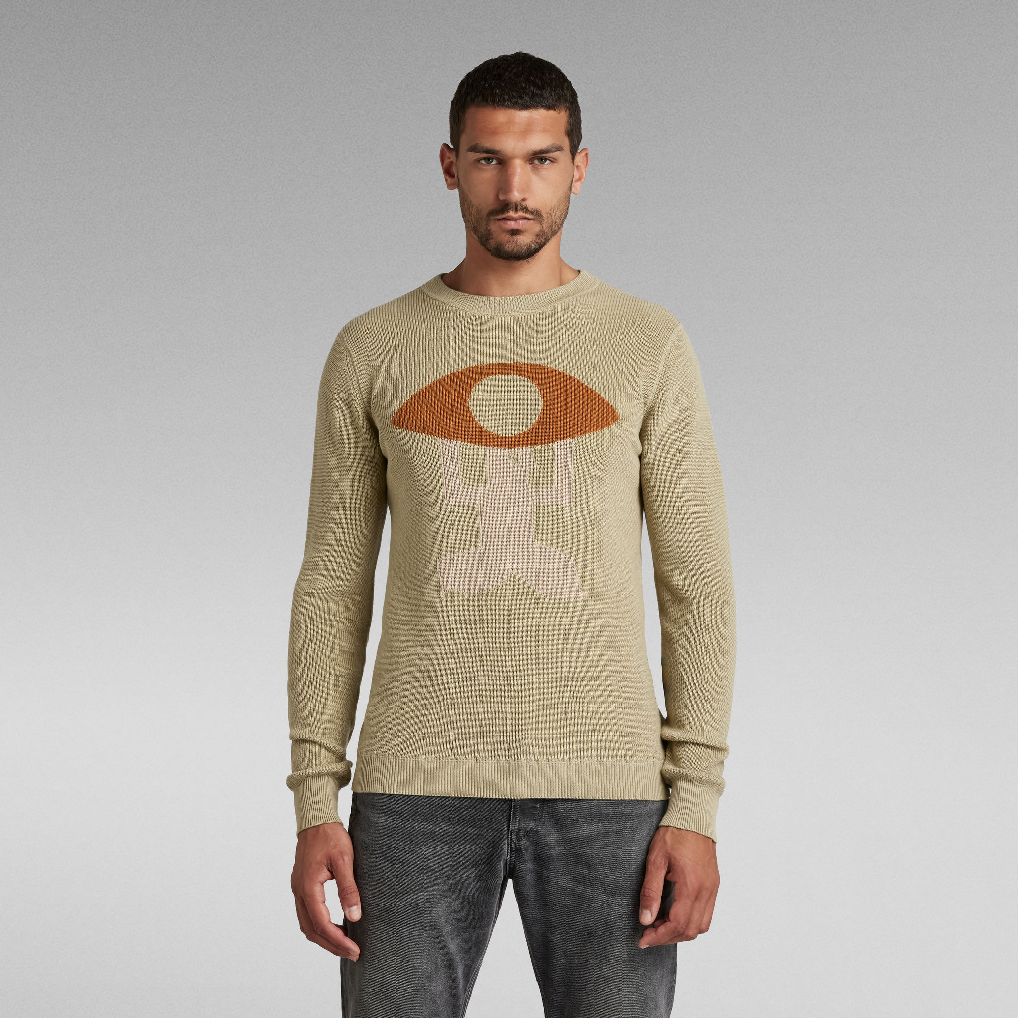 Graphic Knitted Sweater Green GStar RAW®