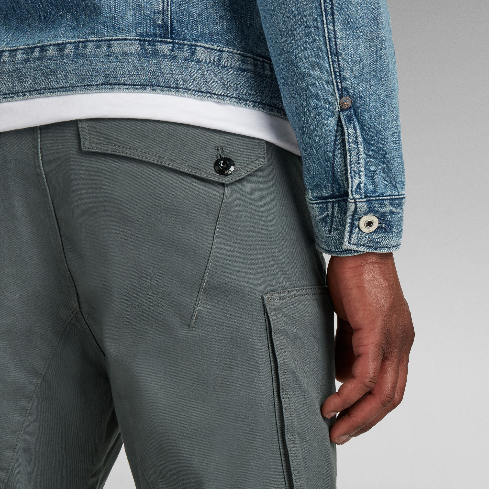 Zip Pocket 3D Skinny Cargo Pants | Men | Grey | G-Star RAWÂ®