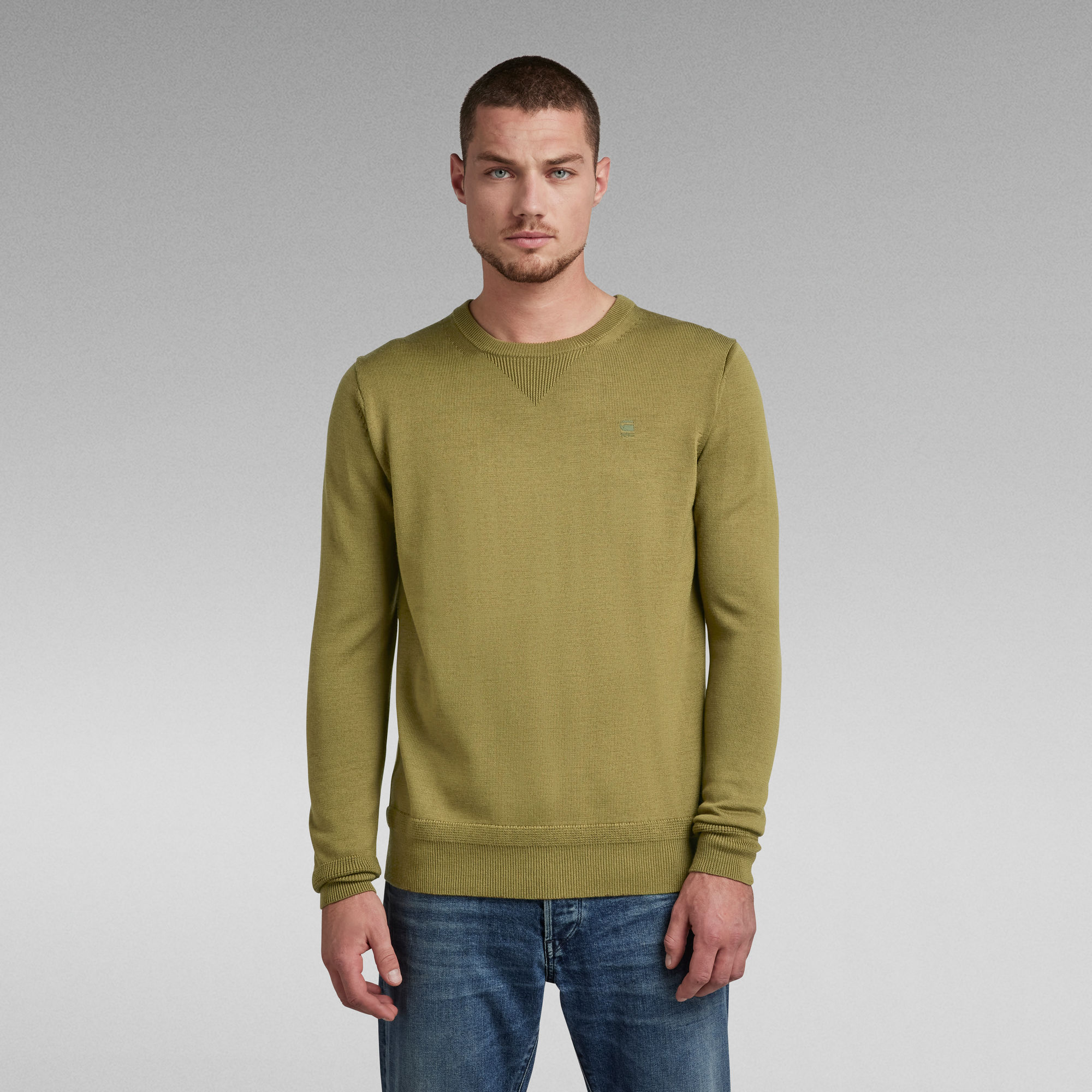 Premium Basic Knitted Sweater | Green | G-Star RAW®