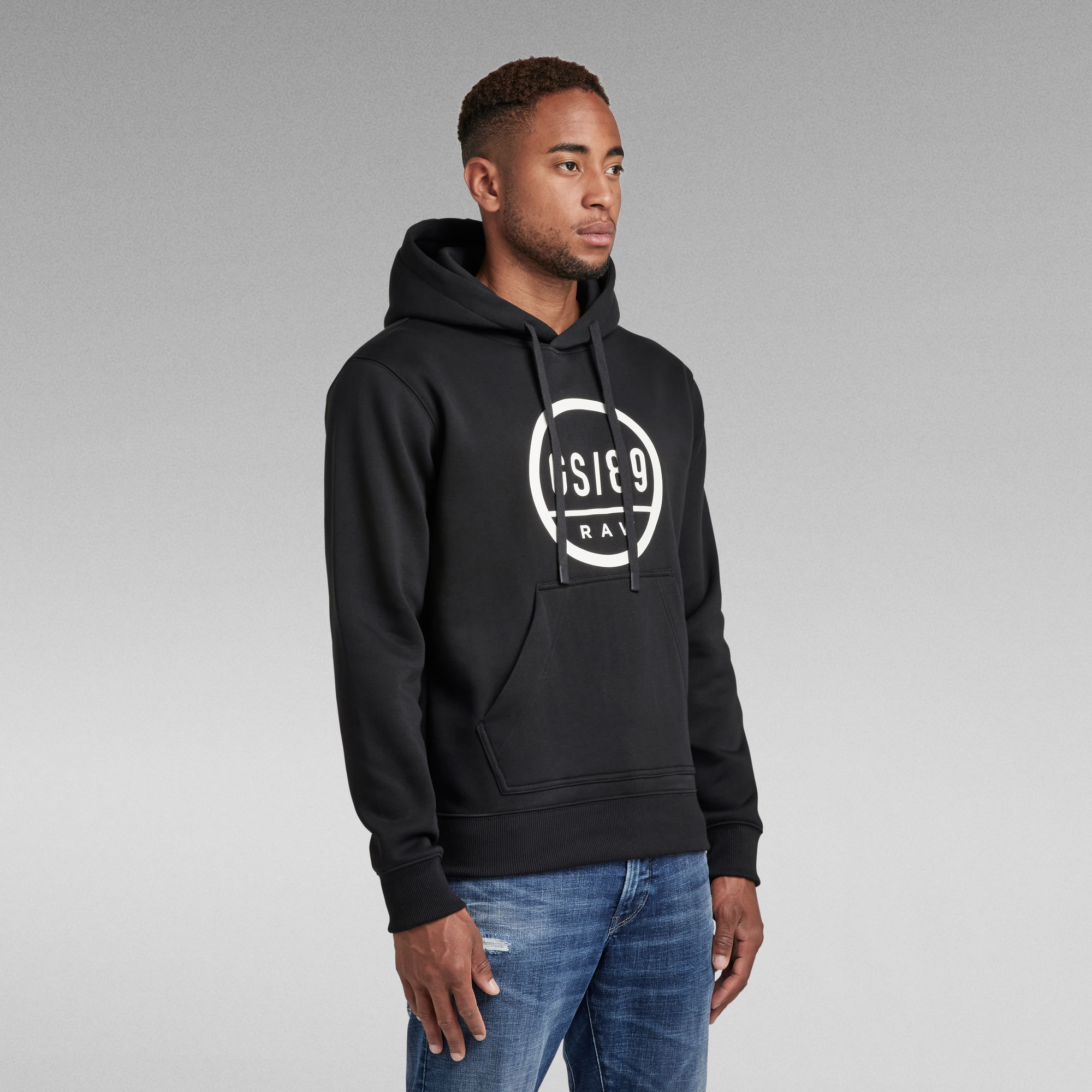 GS89 Graphic Hoodie | Black | G-Star RAW®