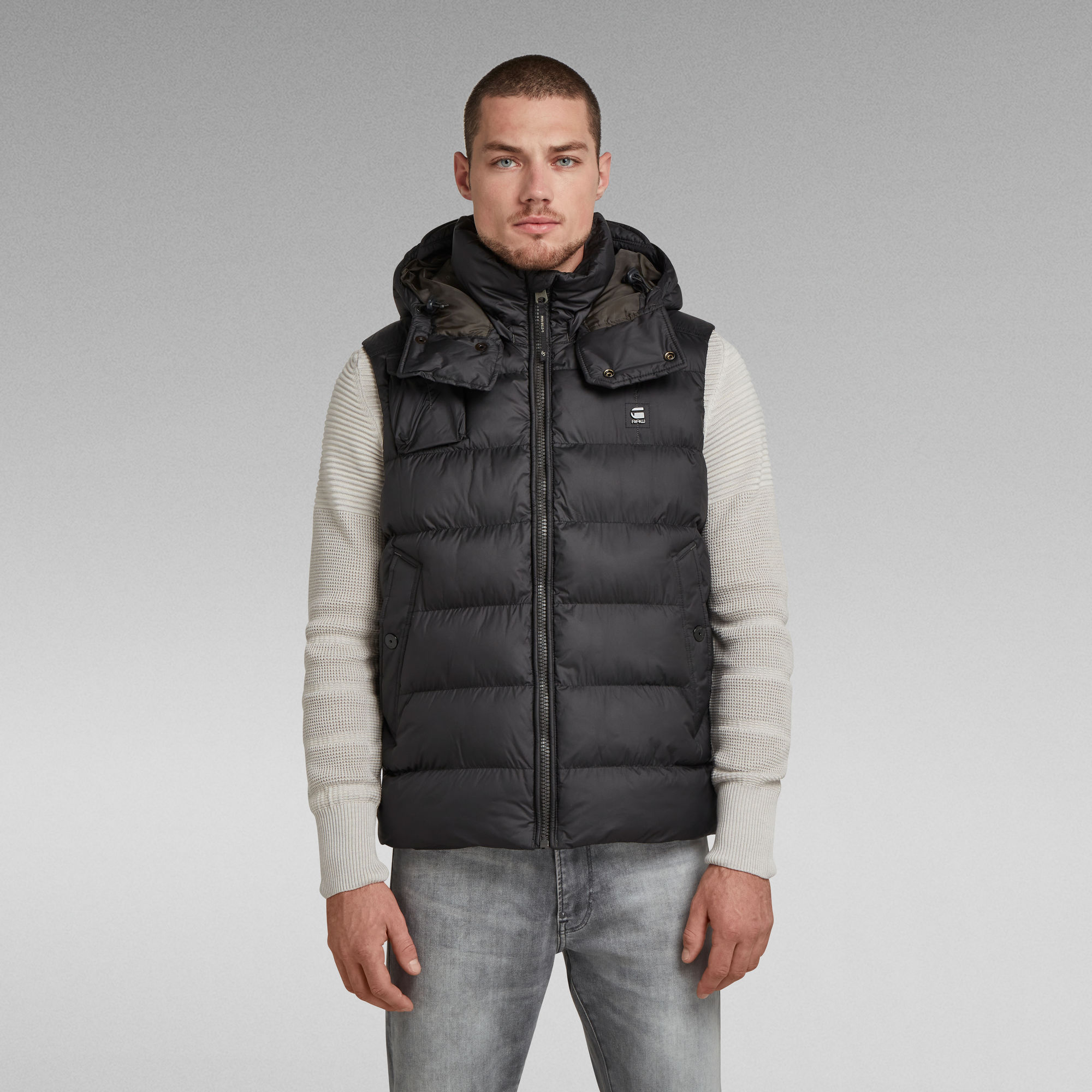 G - Whistler Padded Hooded Vest | Black | G-Star RAW® TW