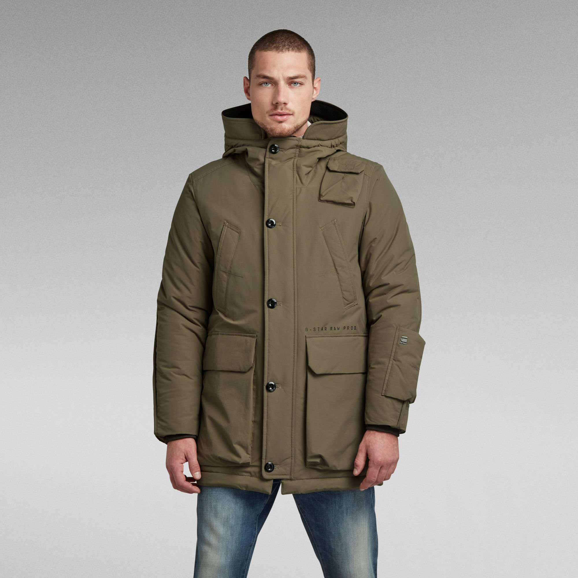 Vodan Padded Hooded Parka | Green | G-Star RAW®