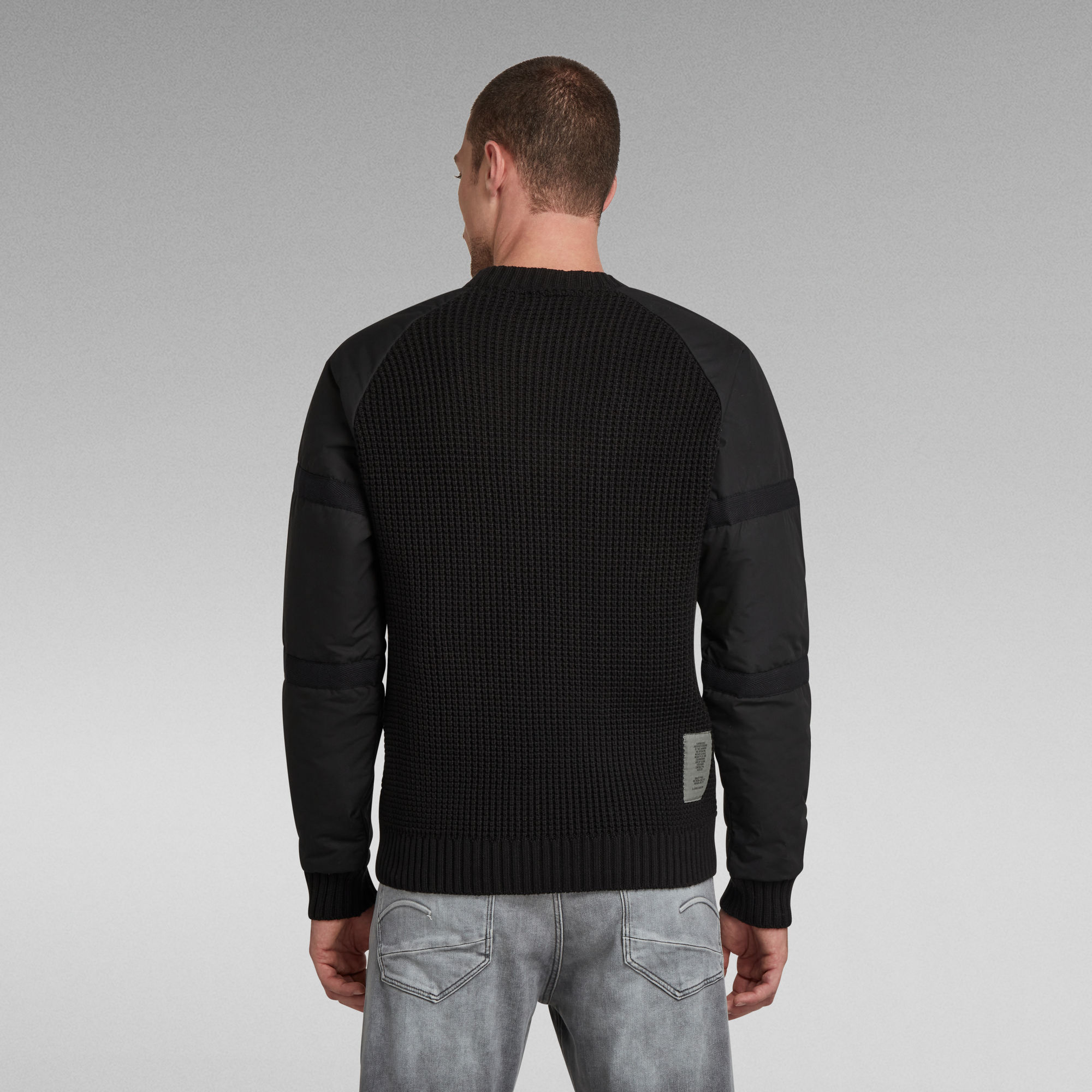 Woven Mix Knitted Sweater Black G Star Raw® 6605