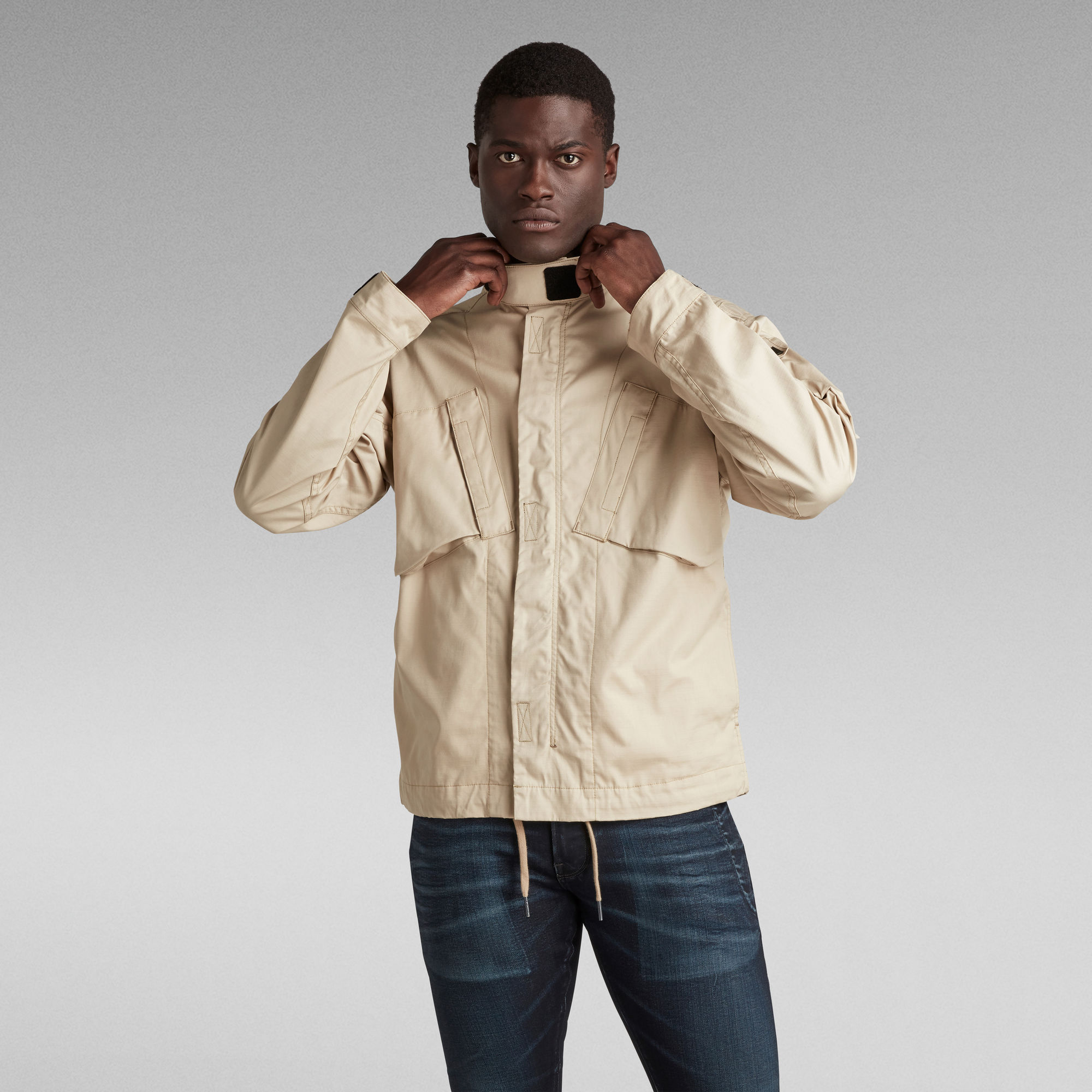 Sporty Slanted Pocket Indoor Jacket Men Beige GStar RAW®