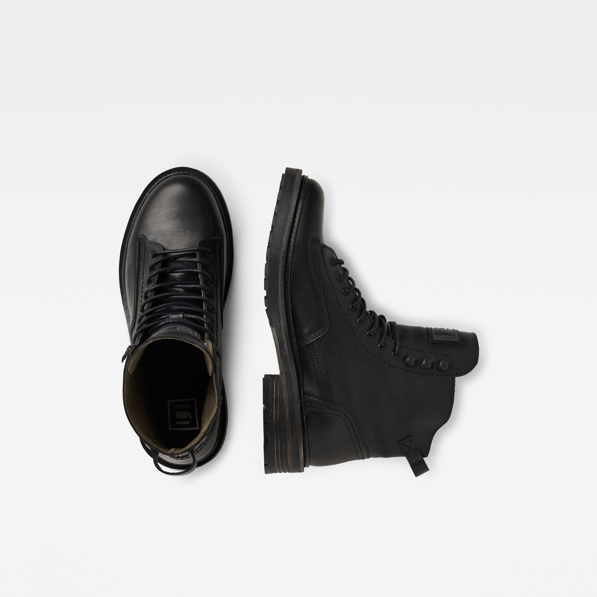 Roofer IV Mid Leather Boots | Black | G-Star RAW®
