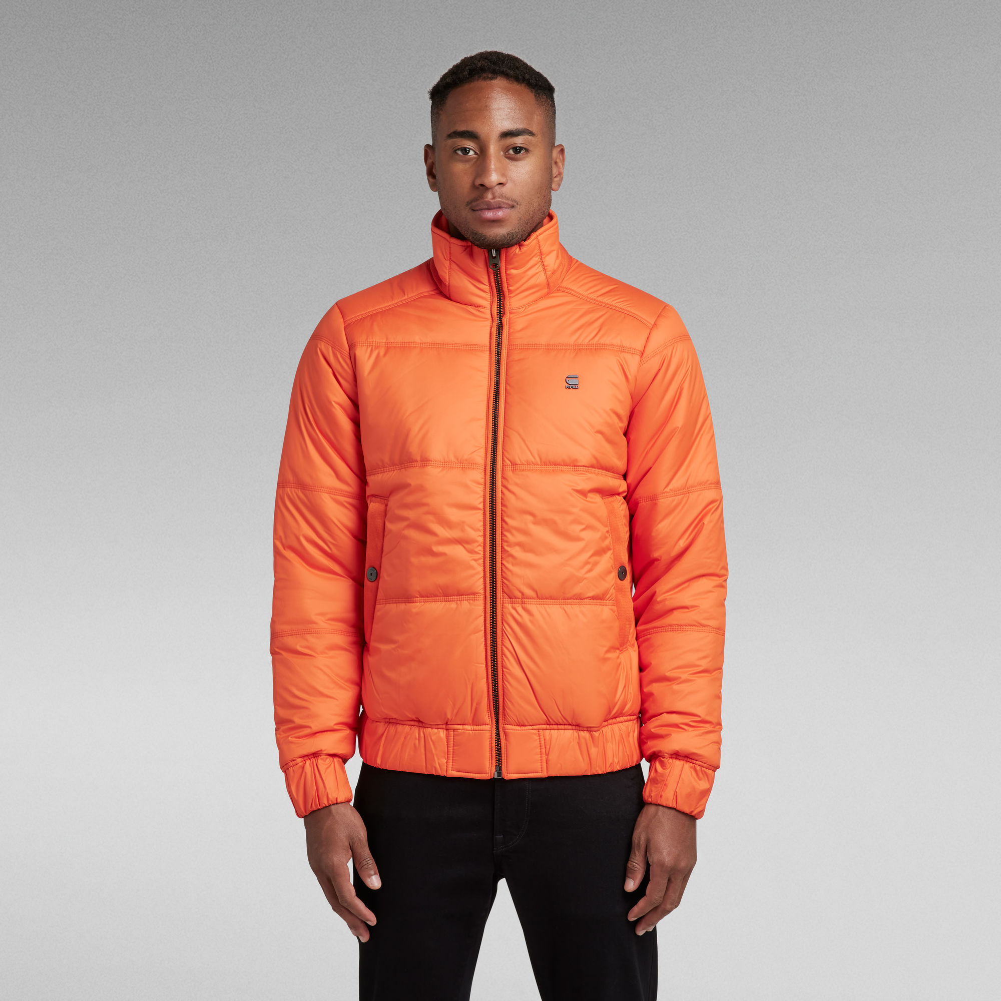 Meefic Quilted Jacket | Orange | G-Star RAW® US