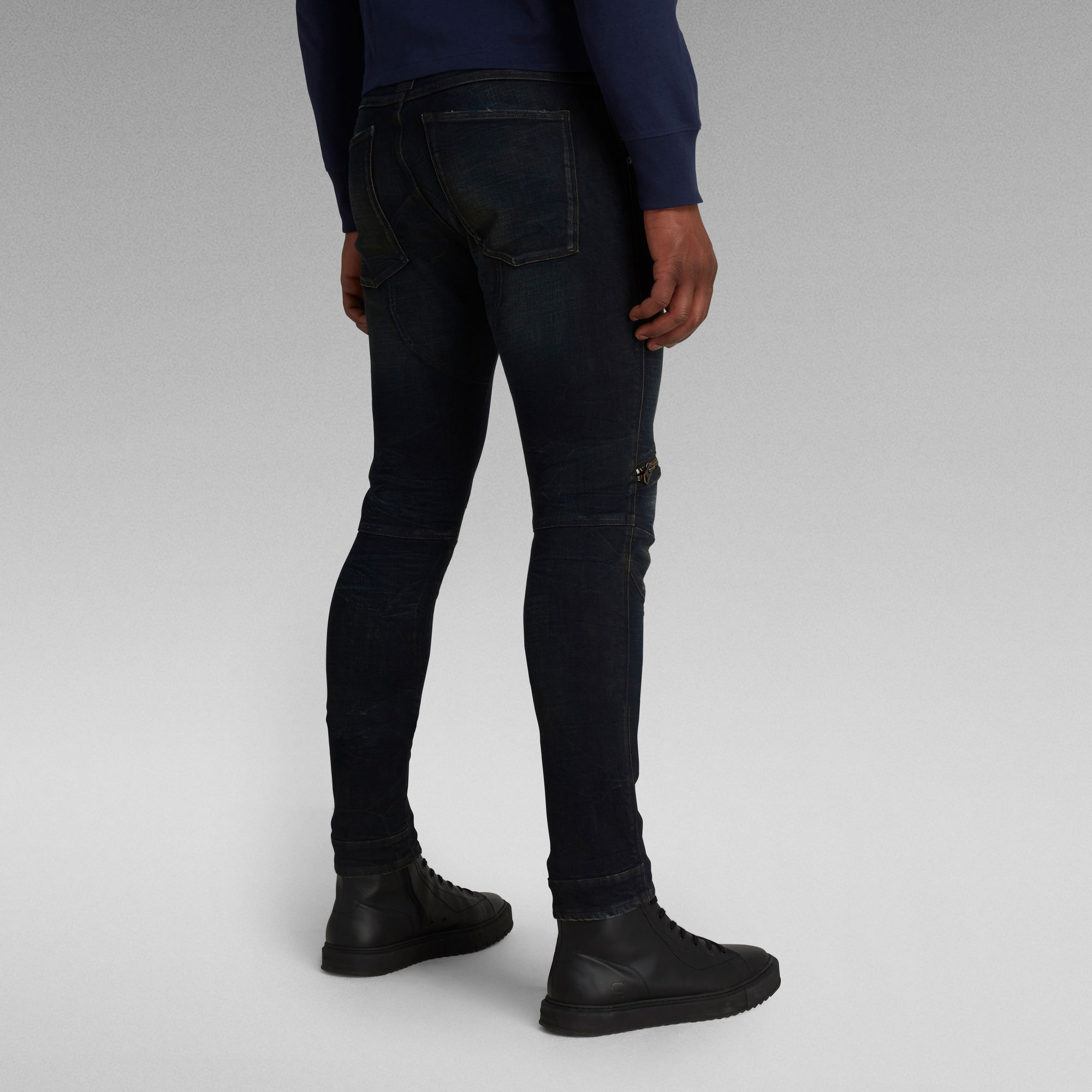 5620 3d Zip Knee Skinny Jeans Dark Blue G Star Raw®