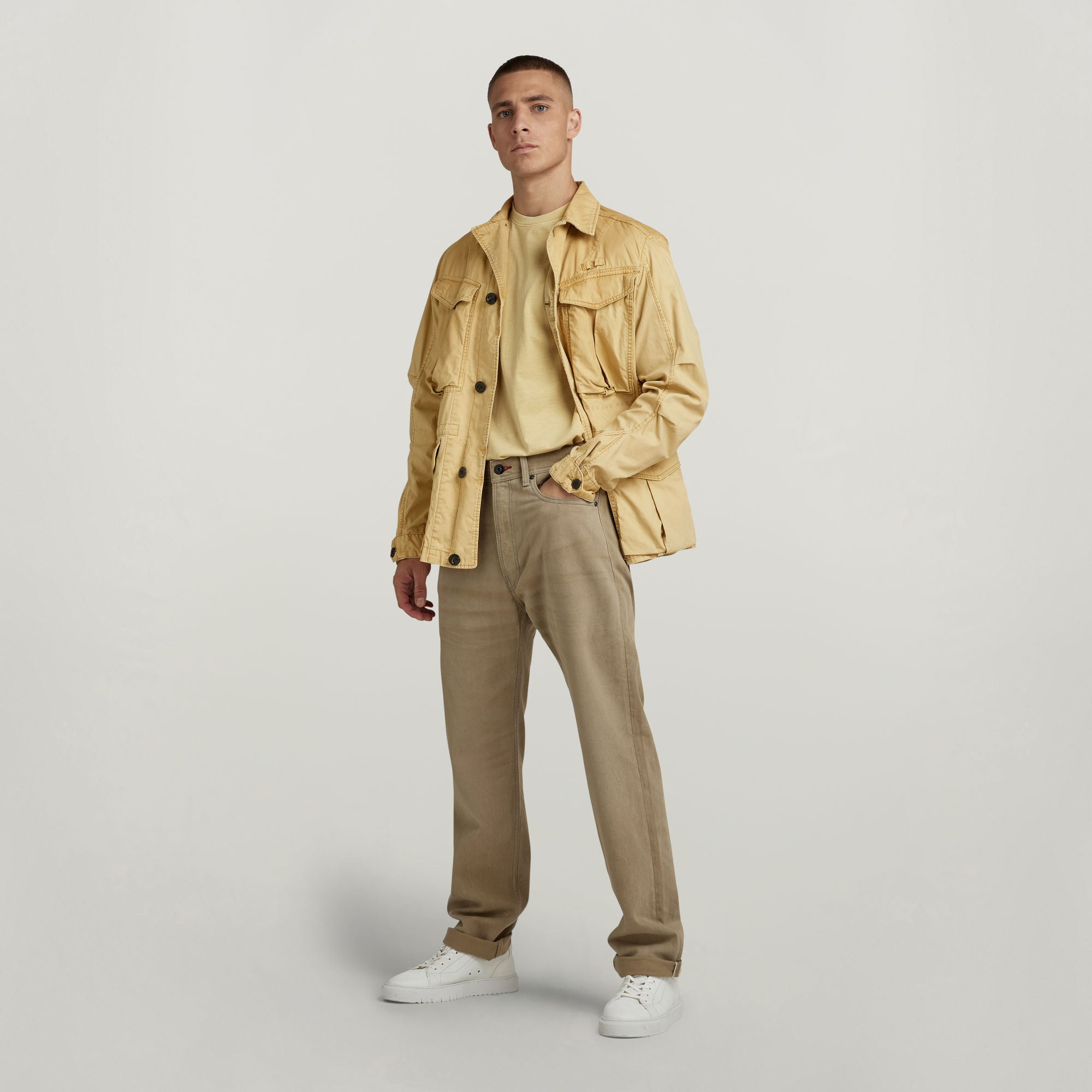 Washed Cargo Field Jacket Beige GStar RAW®