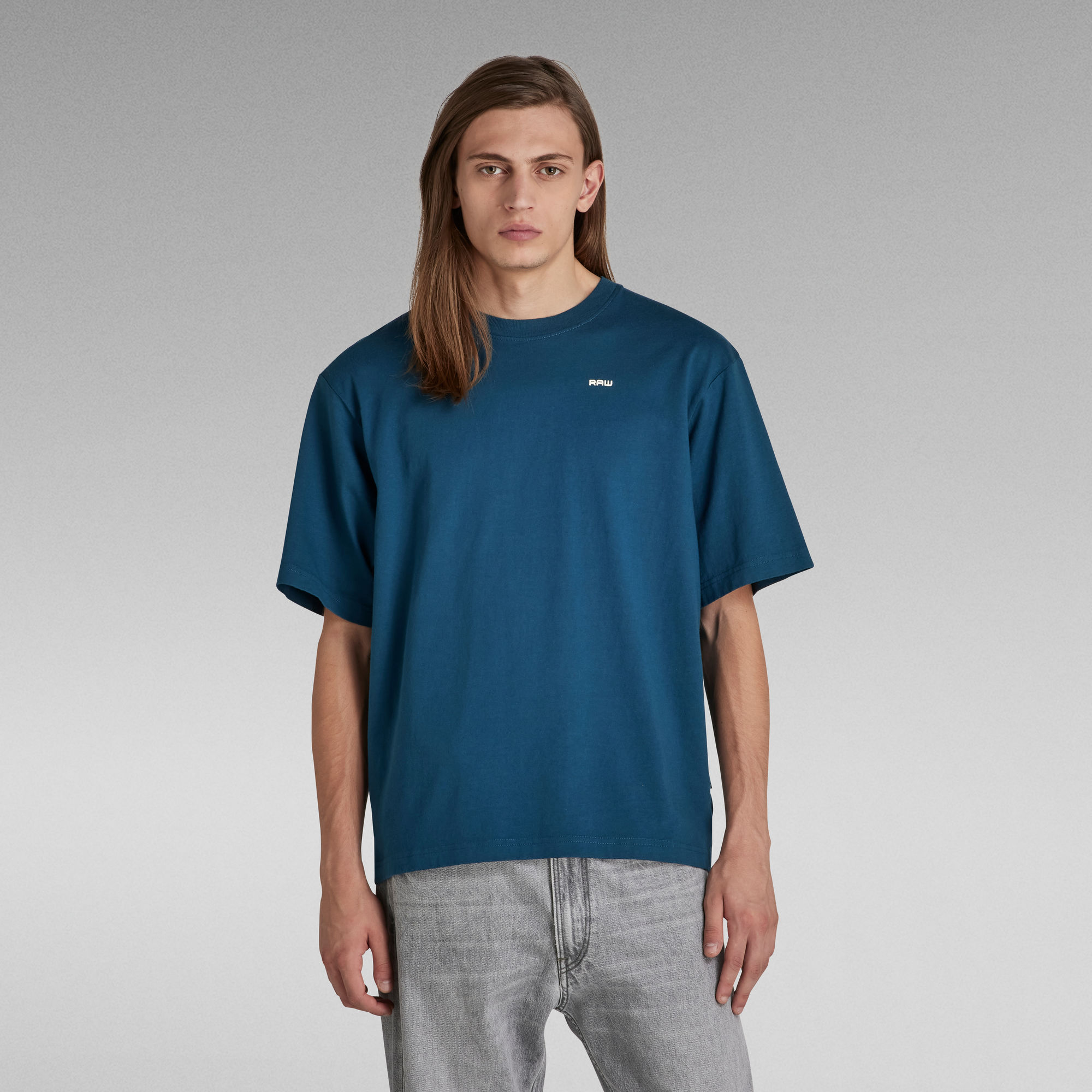 Boxy Base T-Shirt | Medium blue | G-Star RAW®