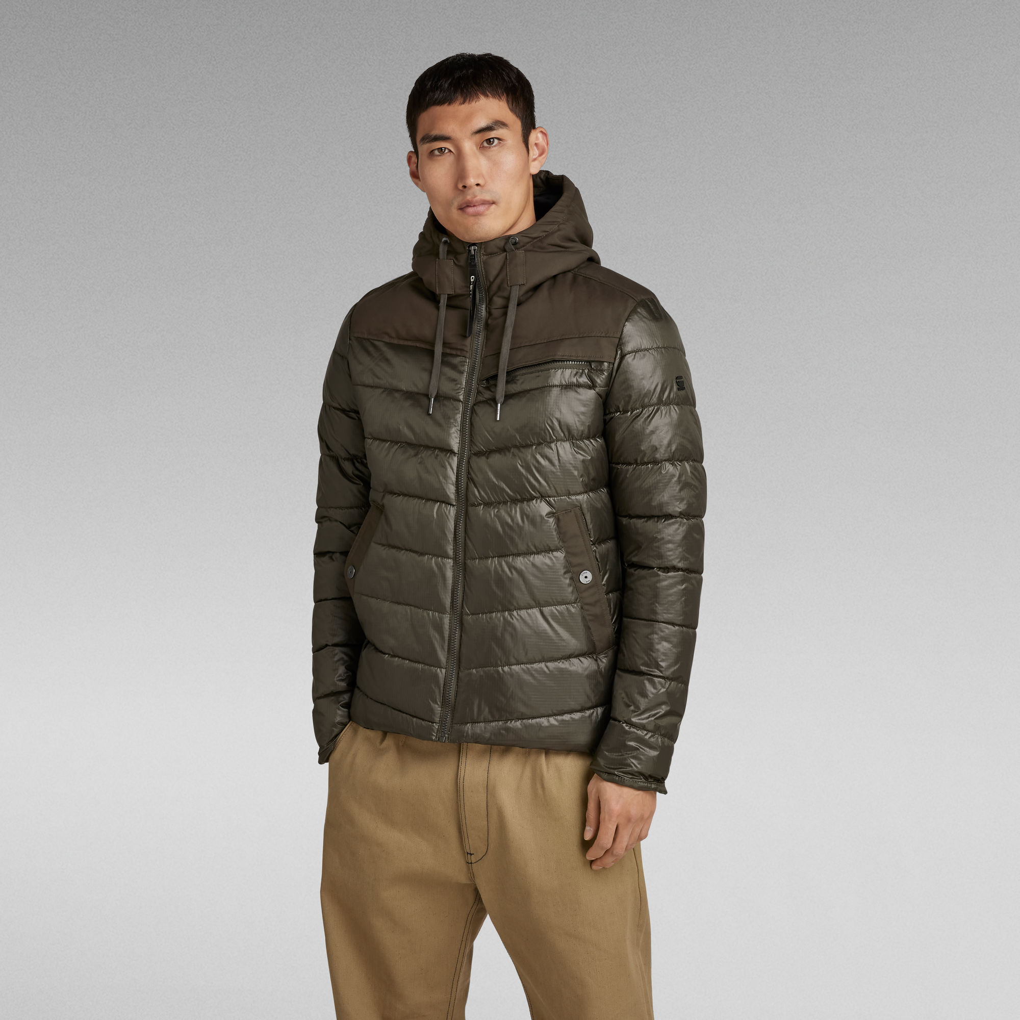 Attacc Quilted Hooded Jacket | Green | G-Star RAW®