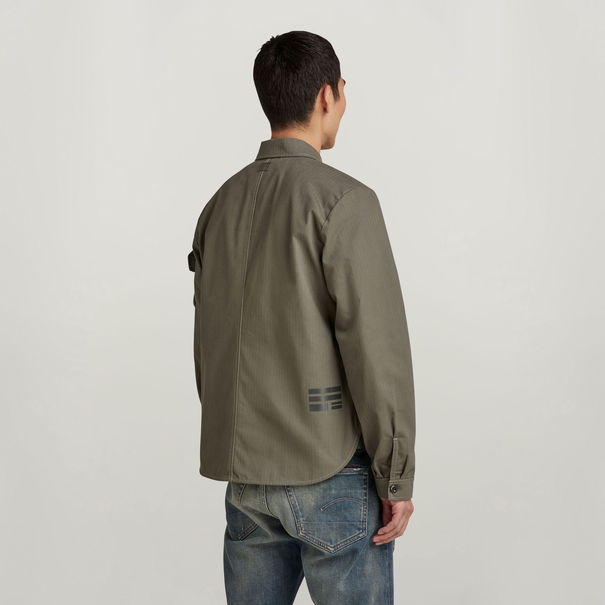 stand collar overshirt