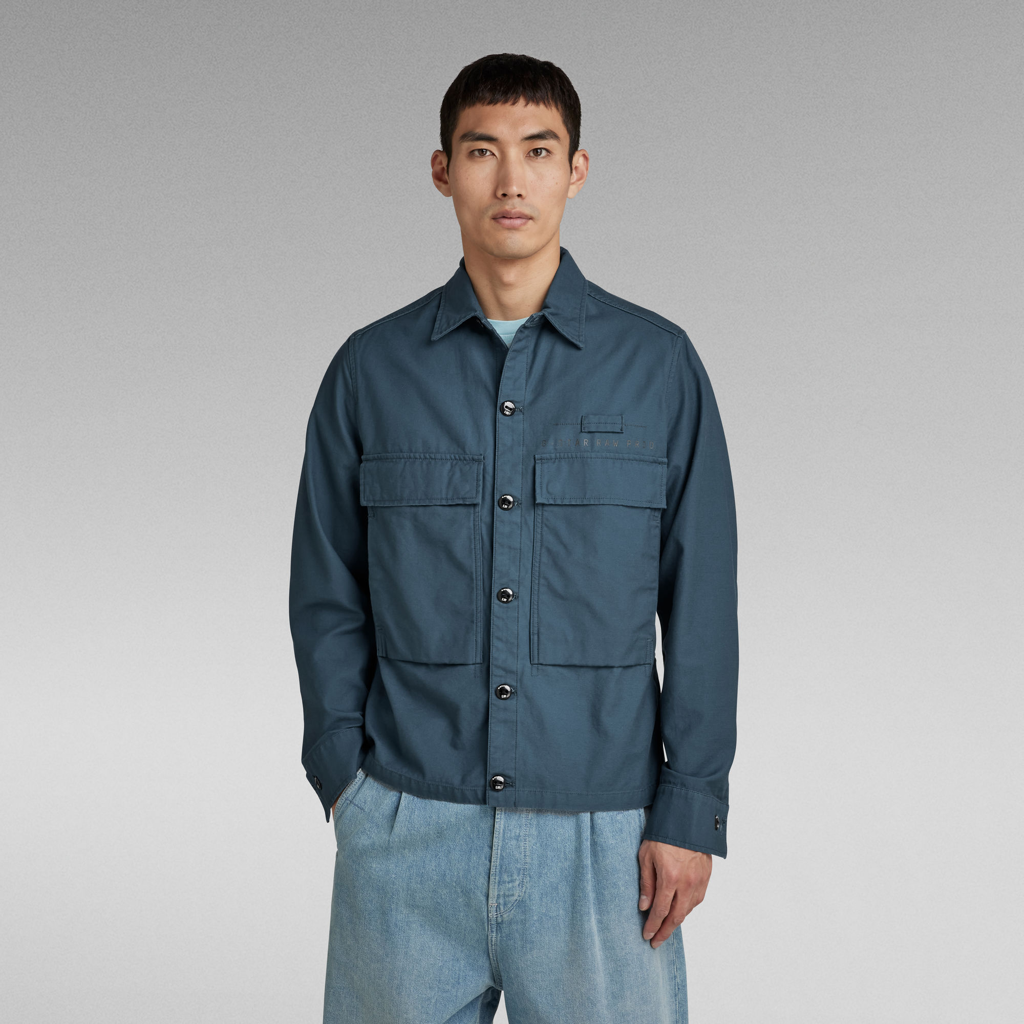 Pocketony Service Overshirt | Medium blue | G-Star RAW®