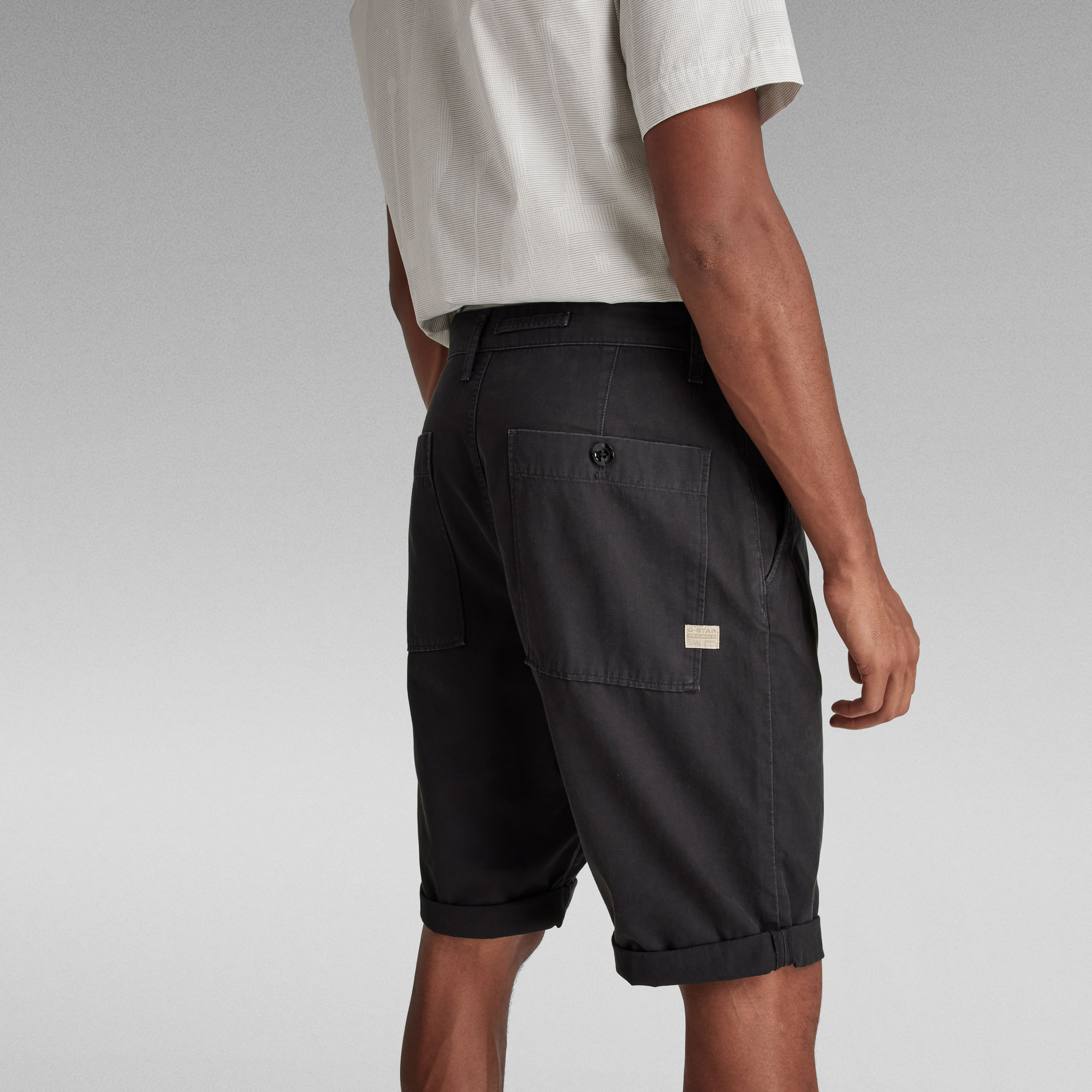 Pleated Chino Shorts Black GStar RAW®