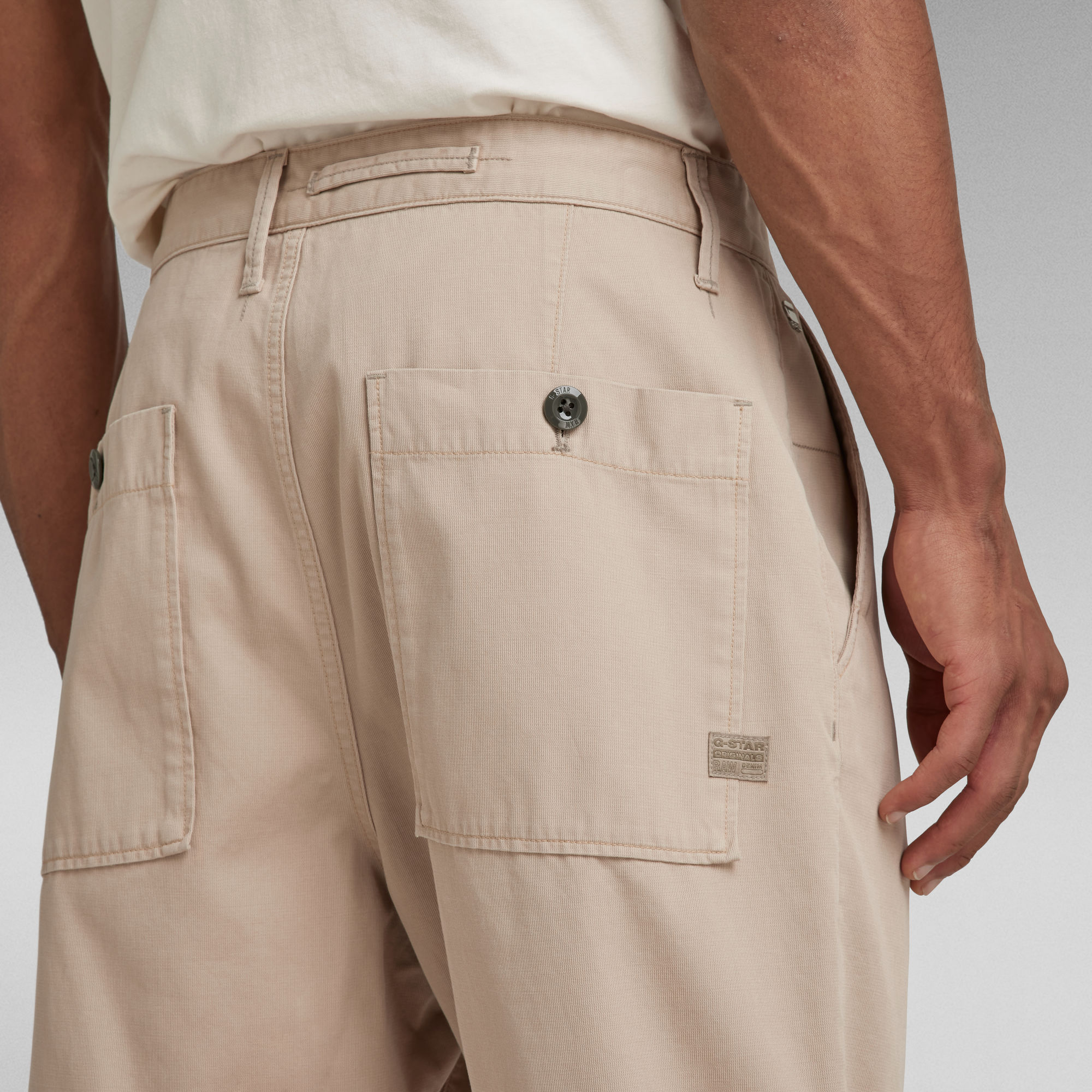 pleated chino shorts