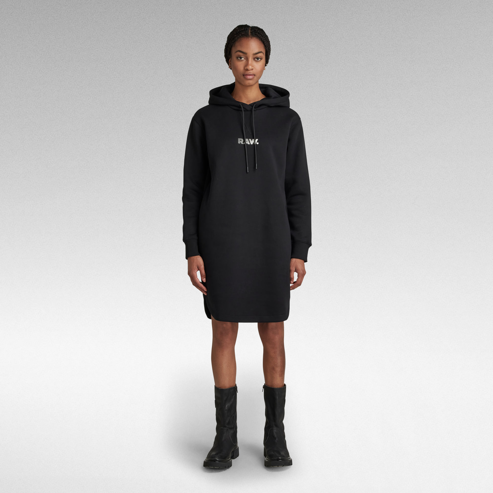 Thistle Graphic Hoodie Sweat Dress Black GStar RAW®