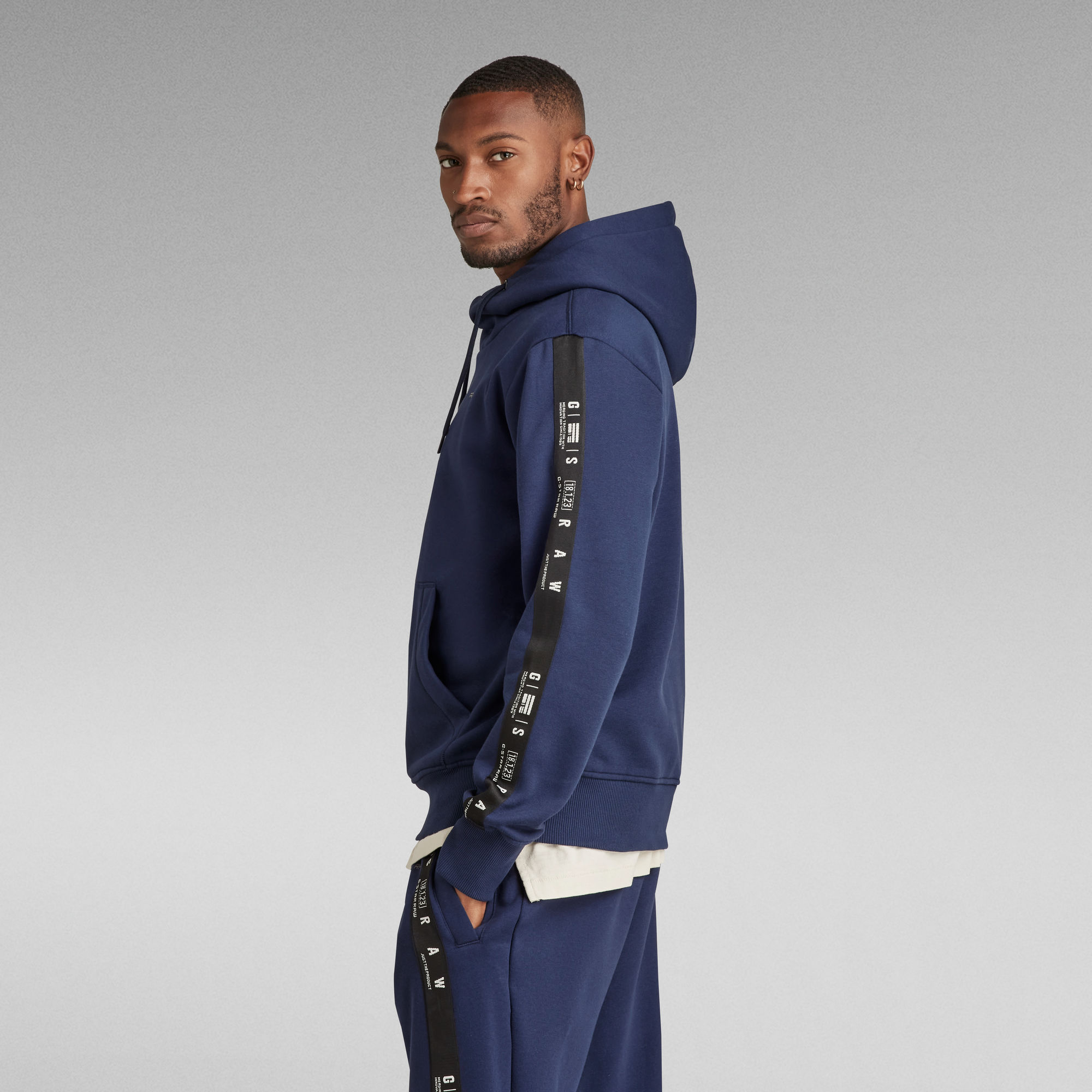 Sport Stripe Hooded Sweater Dark blue GStar RAW®
