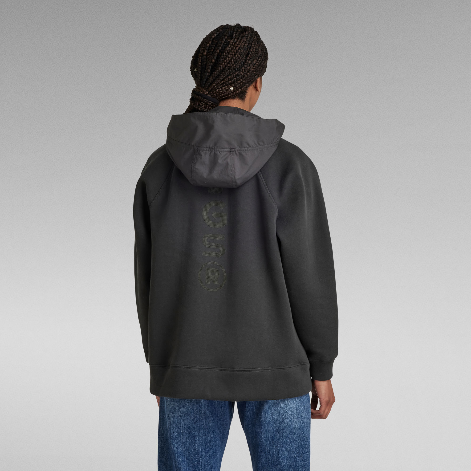 Mix Graphic Loose Hooded Sweater | Grey | G-Star RAW®