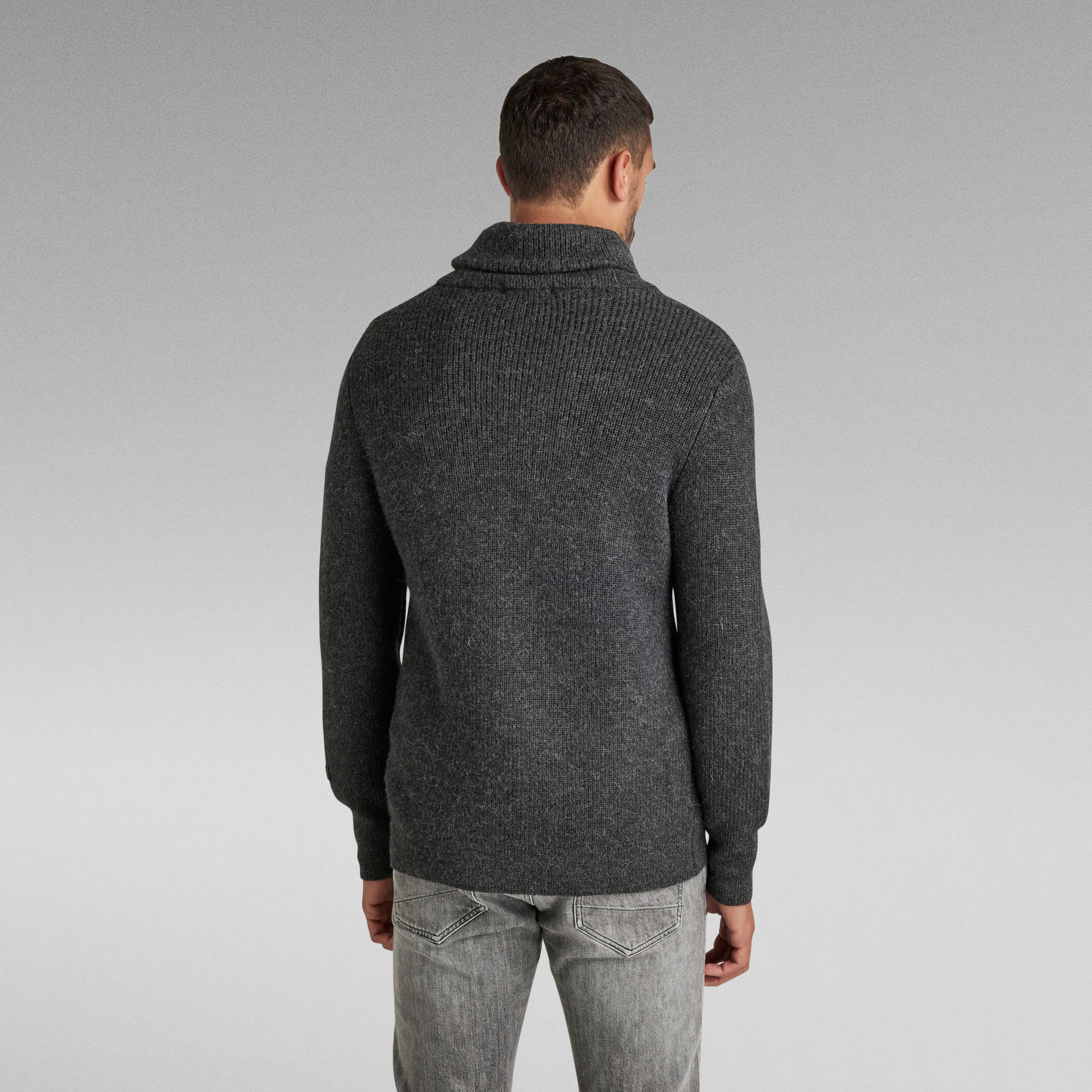 E Shawl Collar Knitted Sweater Multi color GStar RAW®