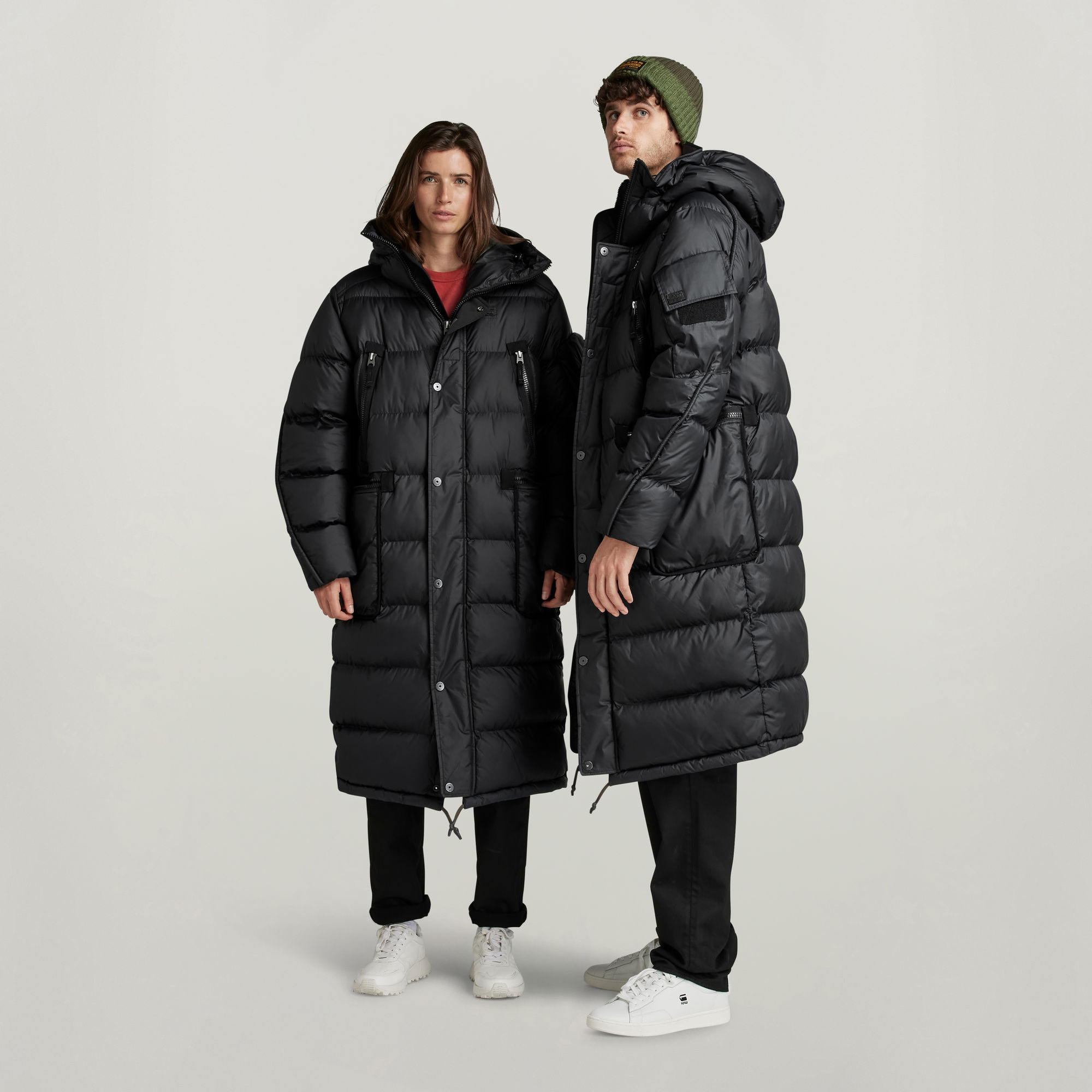 Unisex Extra Long Puffer Jacket Black GStar RAW®