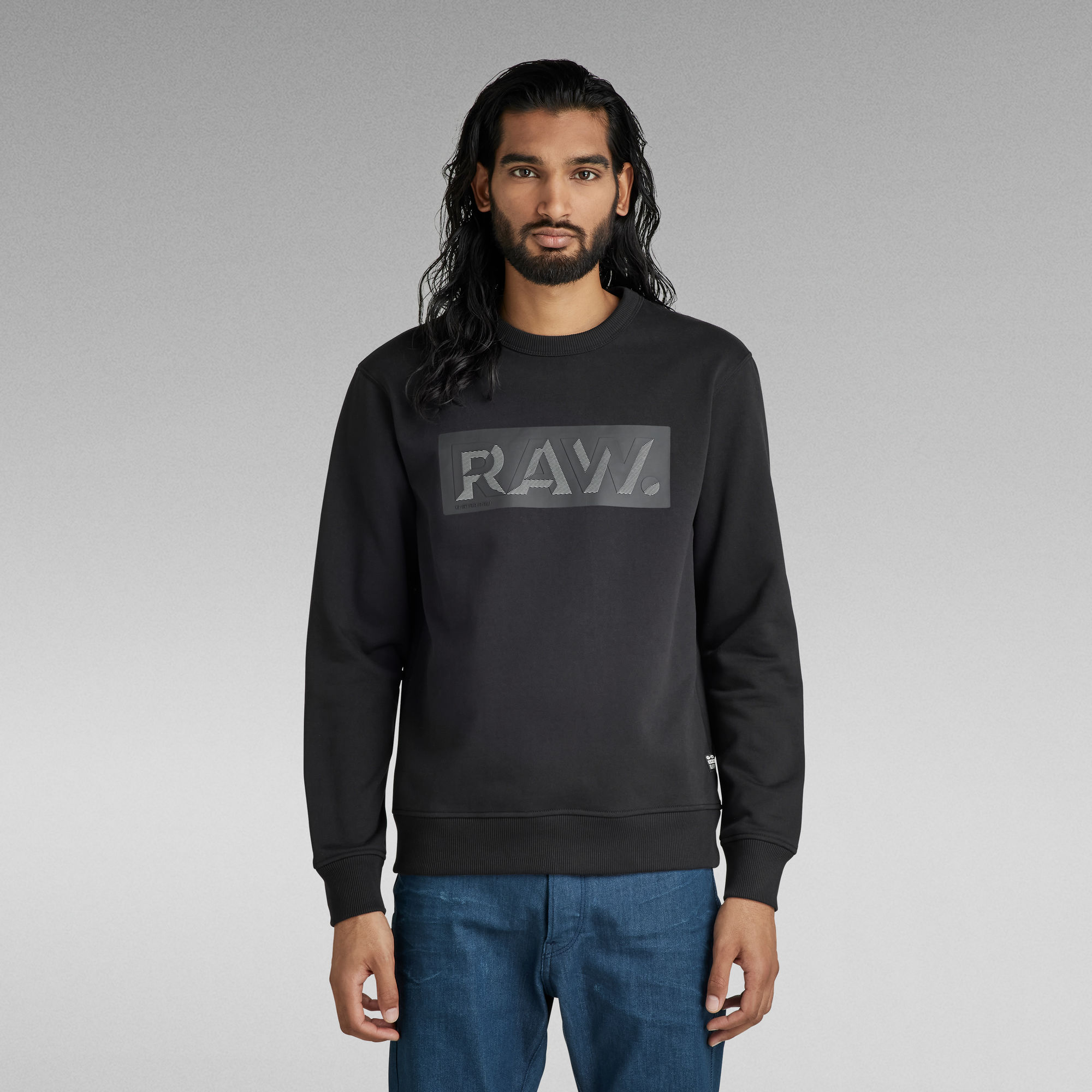 Raw Dot Box Graphic Sweater | Black | G-Star RAW®