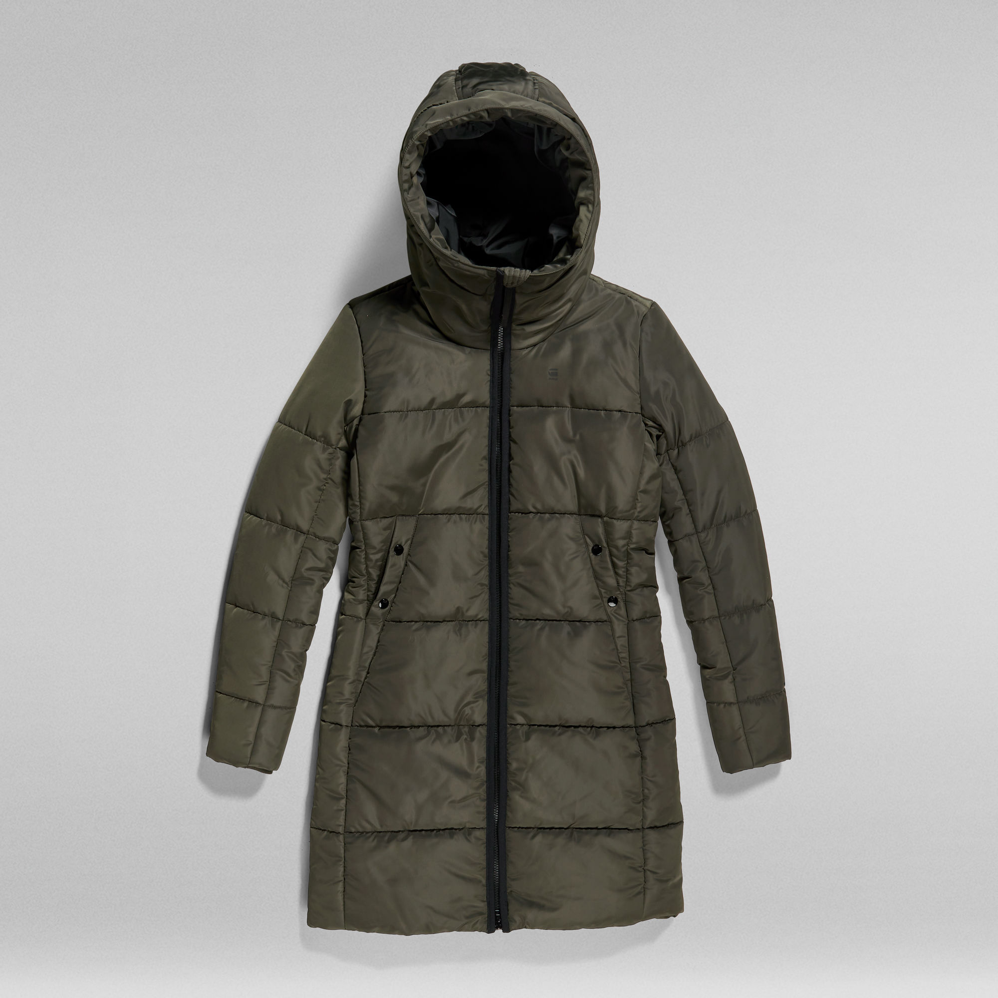 Quilted Hooded Puffer Long Coat Grey GStar RAW®