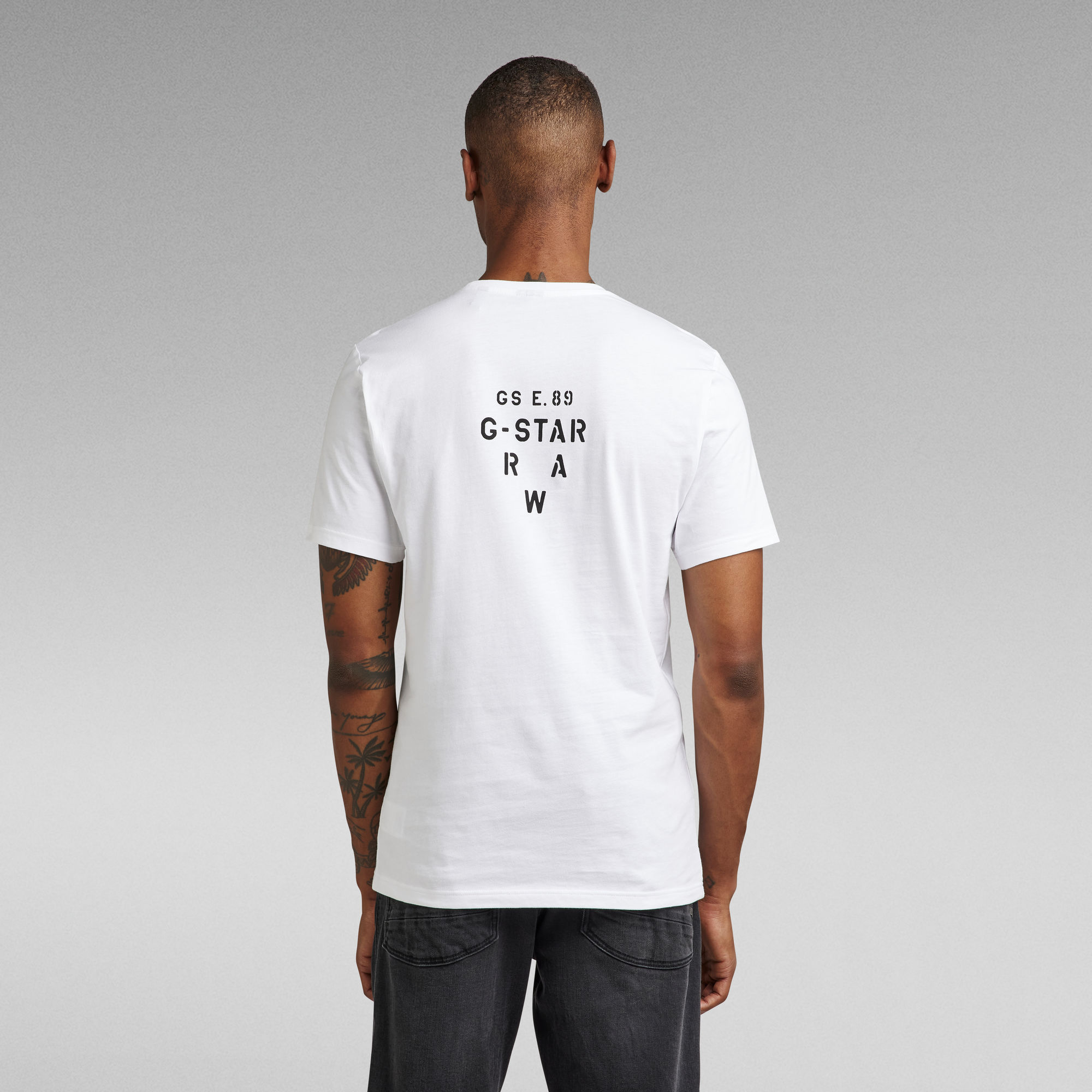 Multi Stencil Graphic Slim T Shirt White G Star Raw® 
