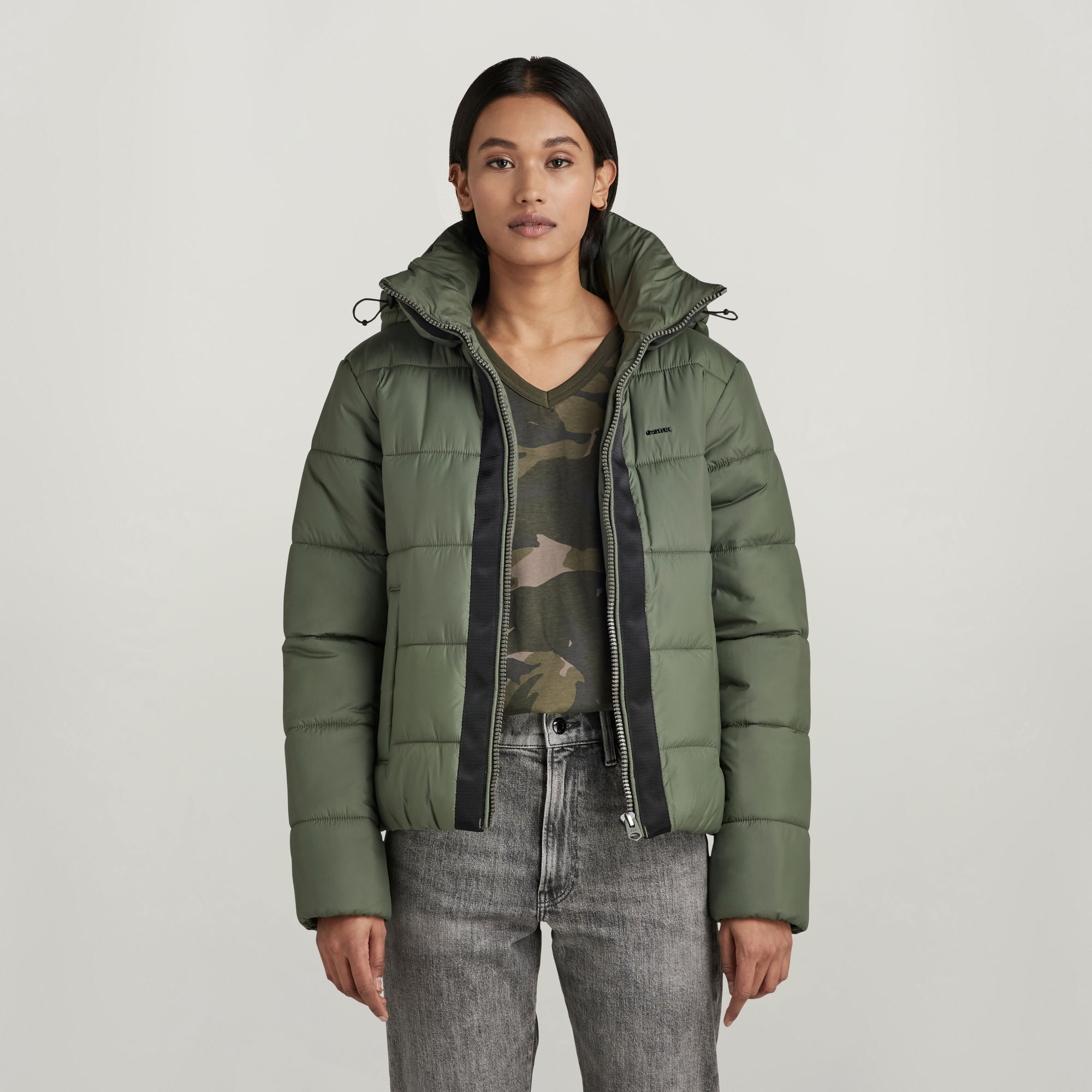 DOUDOUNE G-STAR RAW VESTE MEEFIC HOODED PADDED VERT