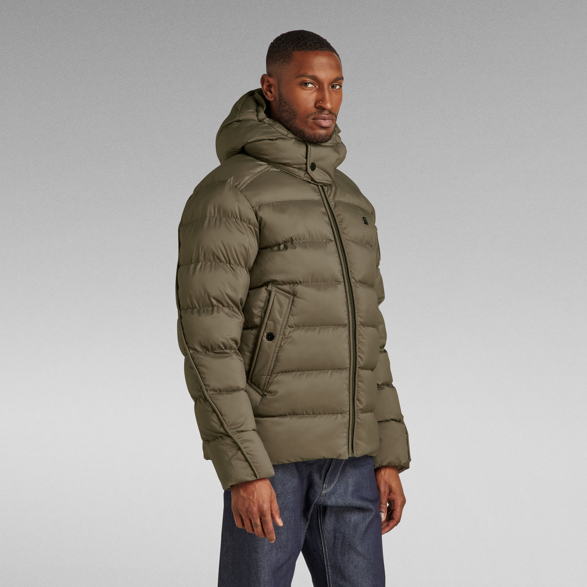 G-Whistler Padded Hooded Jacket | Brown | G-Star RAW®