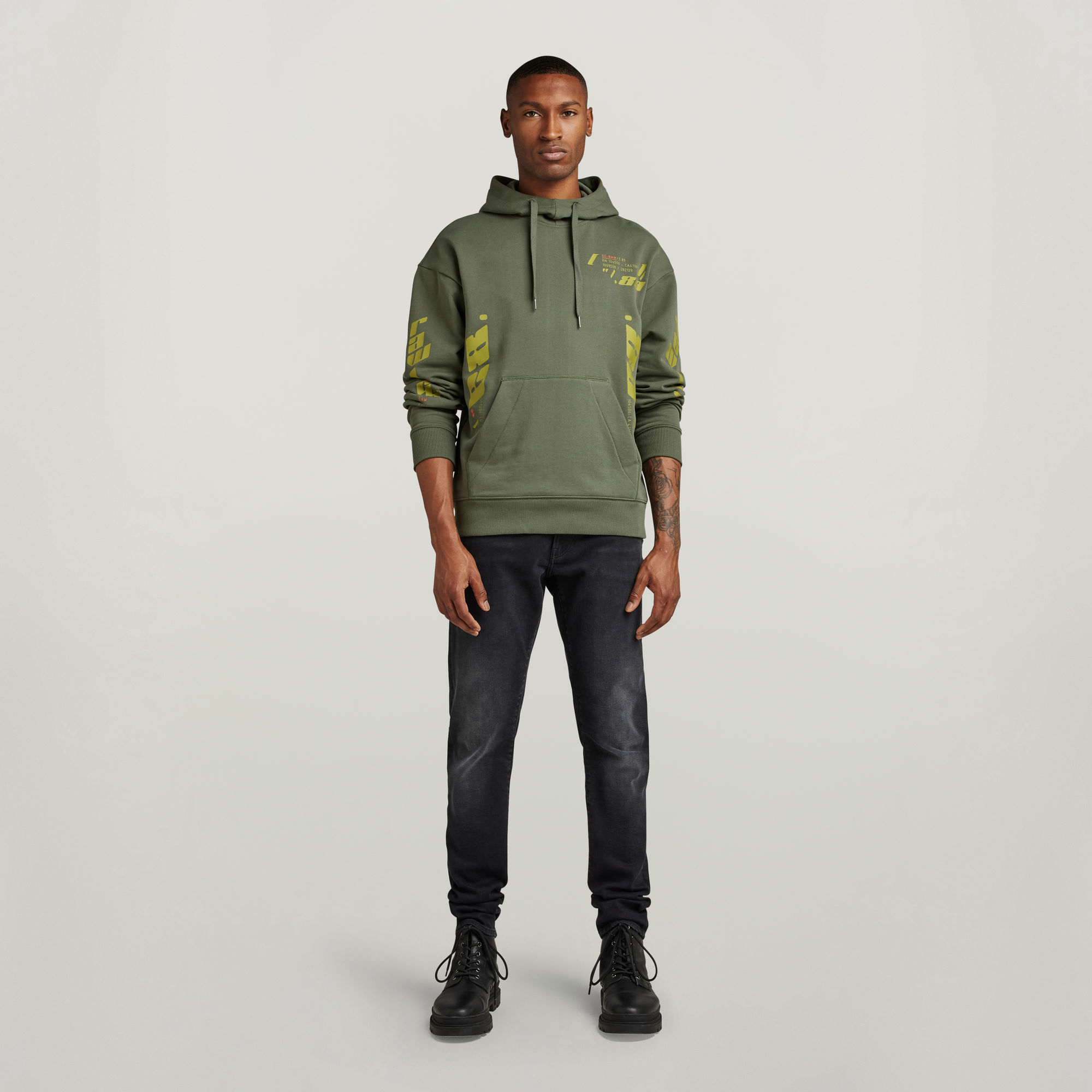 Sudadera Sudadera Con Capucha Stripe RAW Print Cropped G-Star