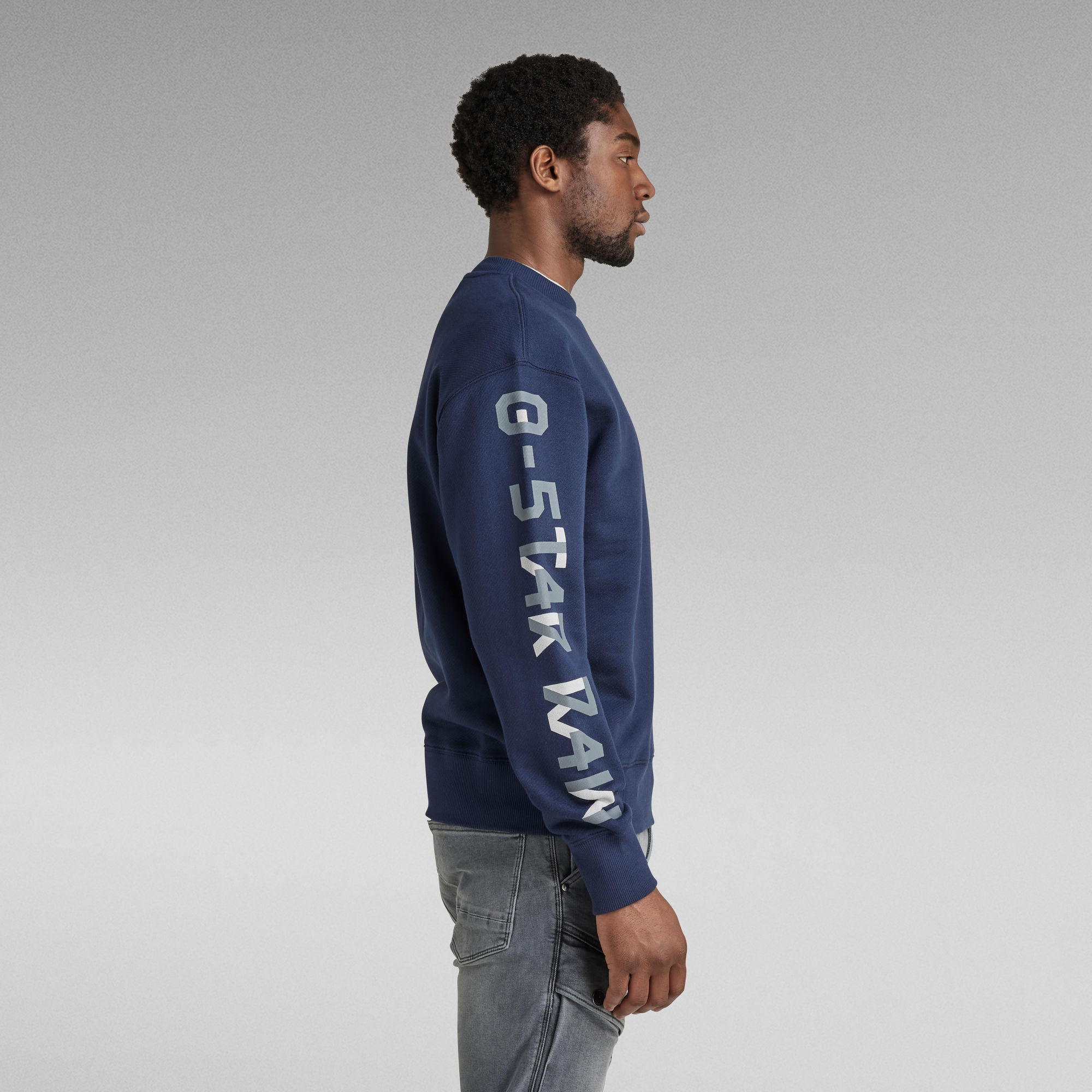 Sleeve Graphics Loose Sweater | Dark blue | G-Star RAW®